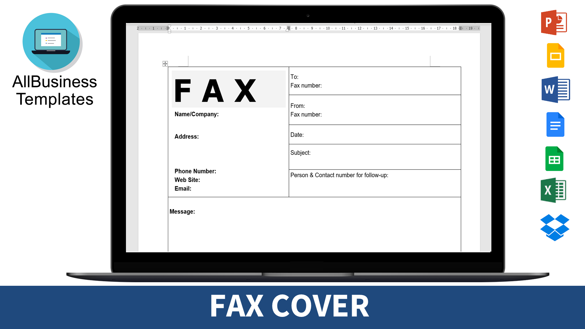 Printable Fax Cover Sheet main image
