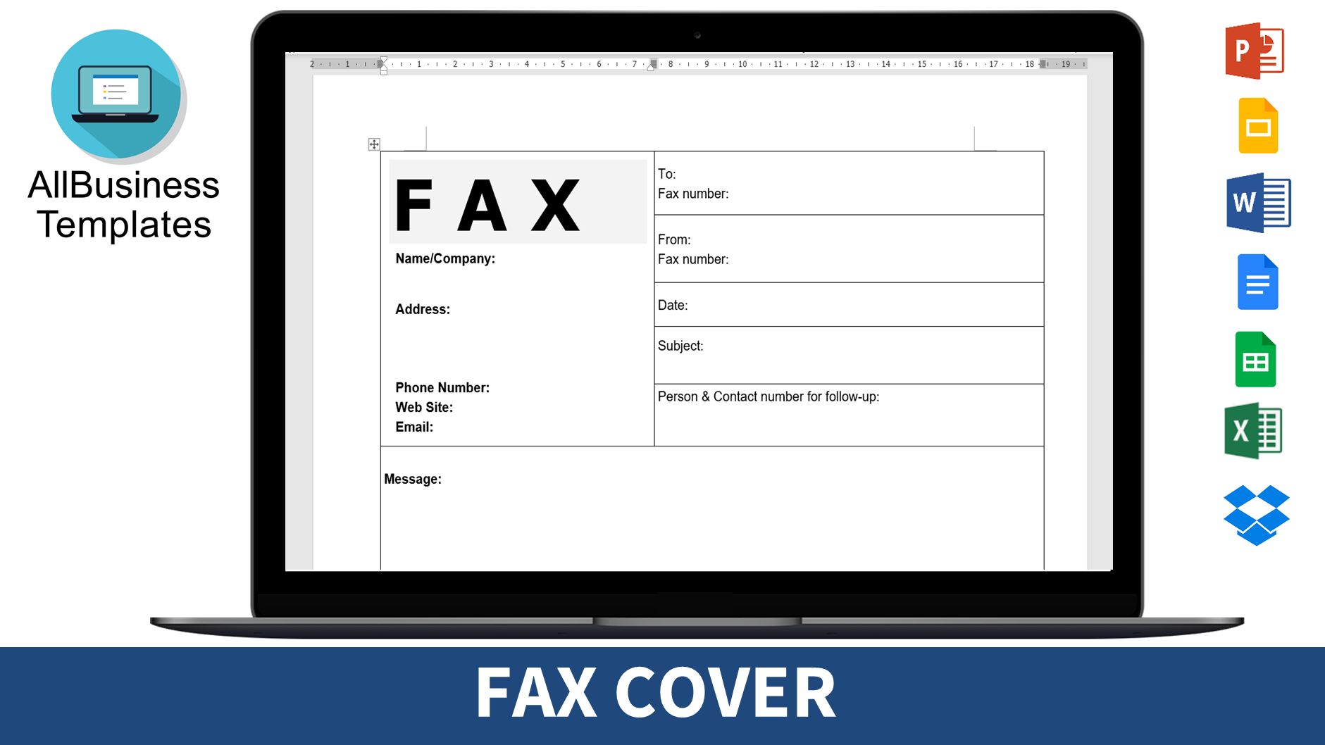 printable fax cover sheet modèles