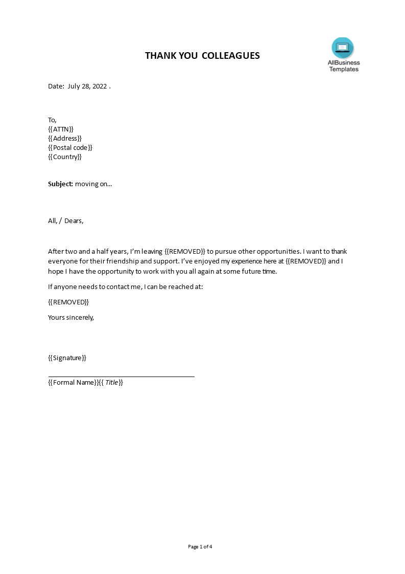 funny goodbye letter to coworkers plantilla imagen principal