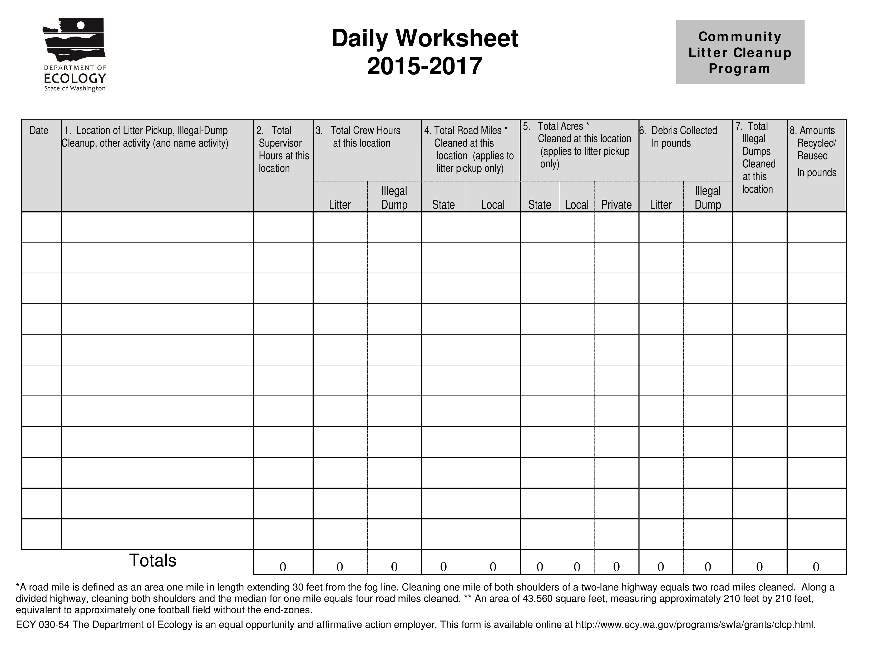 daily worksheet Hauptschablonenbild