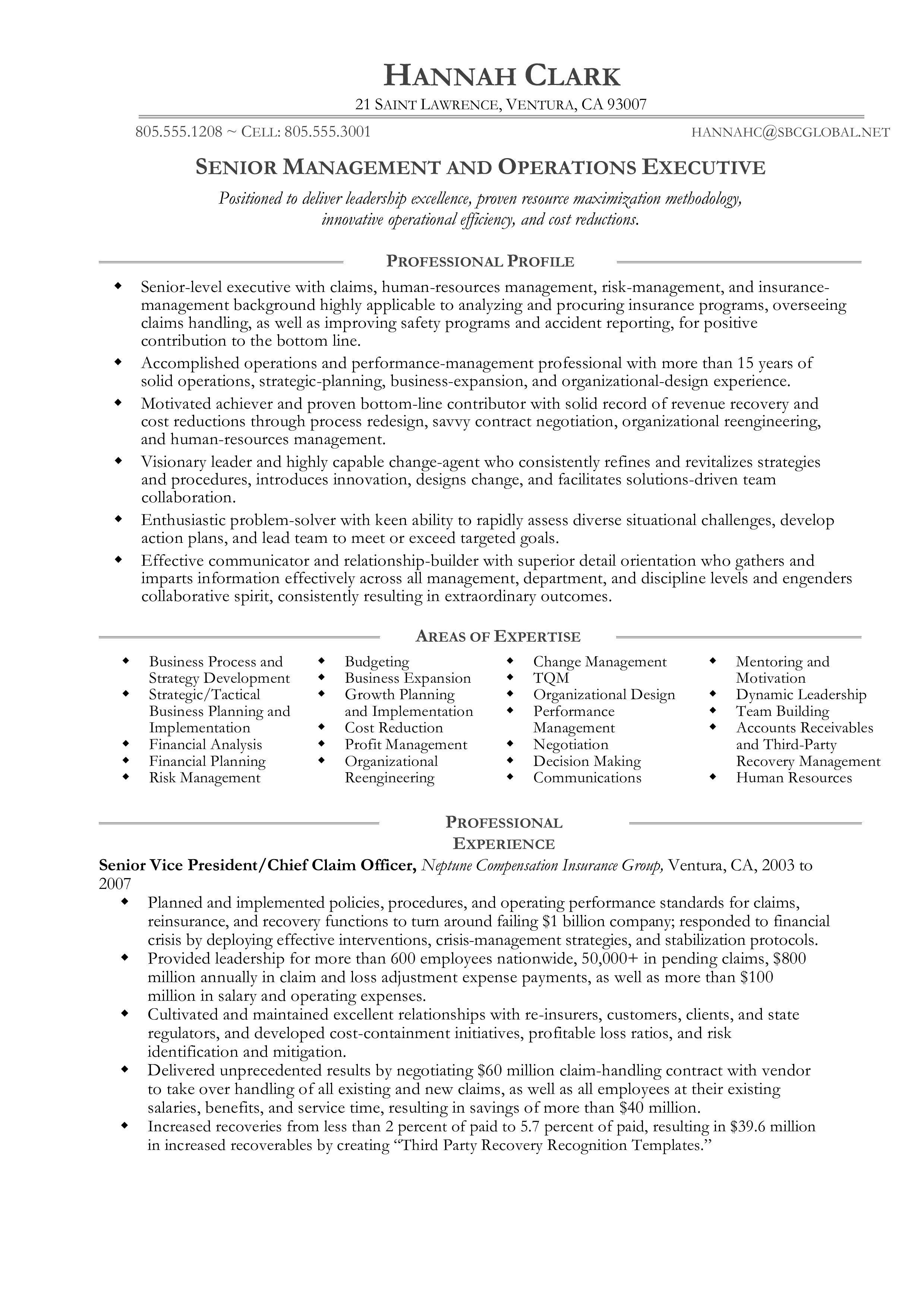 operations manager resume Hauptschablonenbild