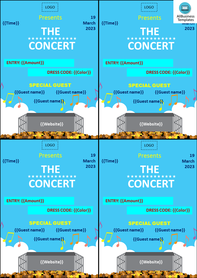 concert brochure template modèles