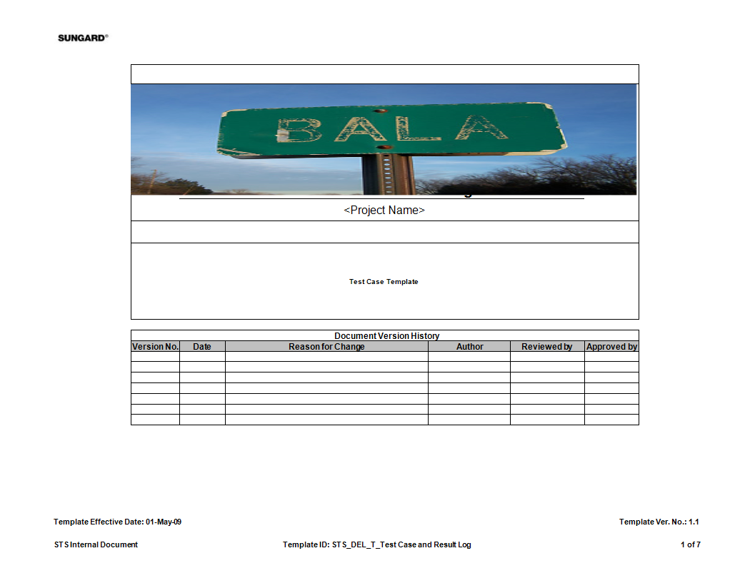 internal test case excel sheet modèles