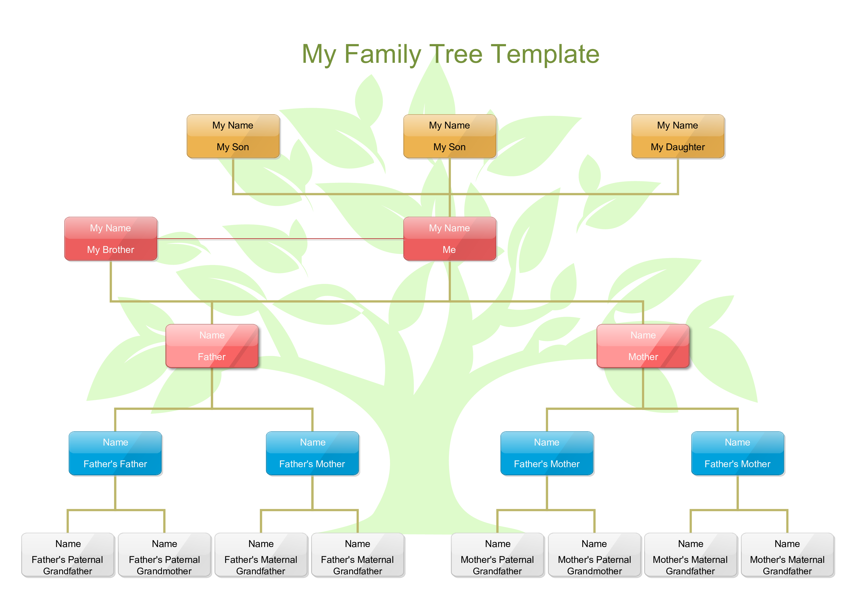 My Family Tree Template For Kids Templates At Allbusinesstemplates