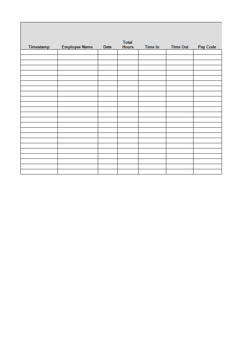 Hourly Timesheet Xls Template  Templates at allbusinesstemplates With Regard To Timesheet Invoice Template Excel