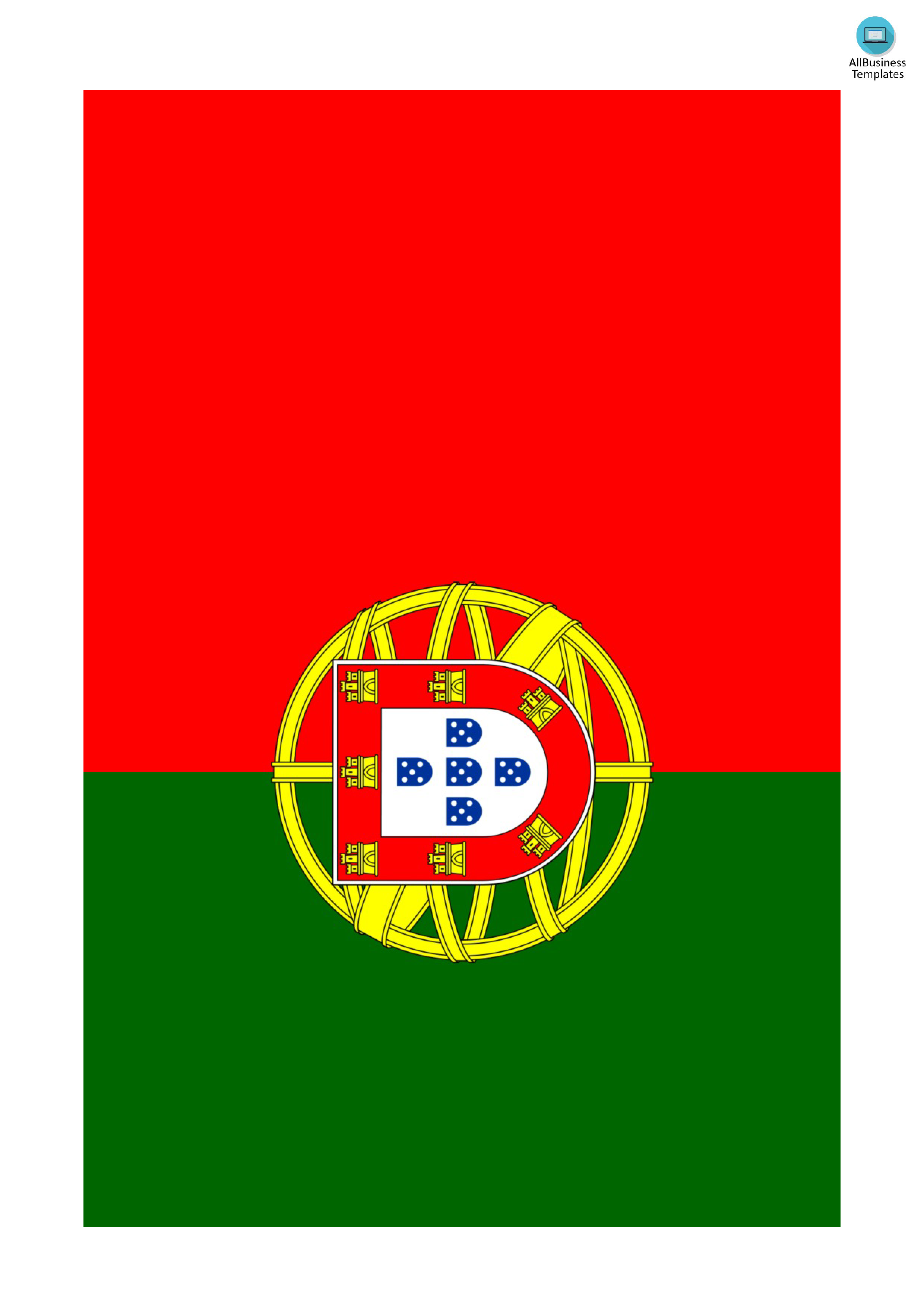 portugal flag voorbeeld afbeelding 