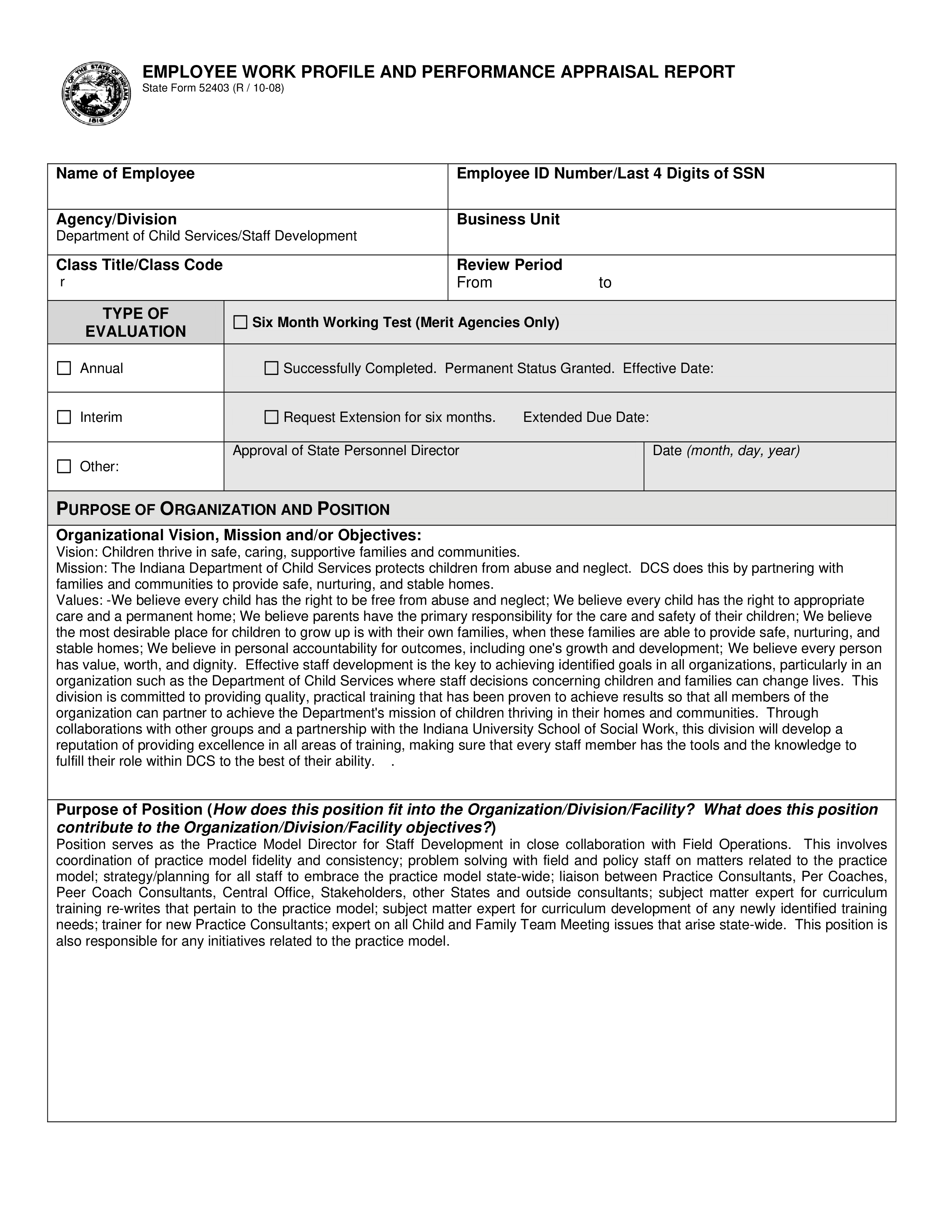 Kostenloses Employee Performance Appraisal