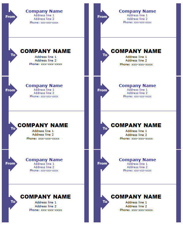 Address Label Template Templates At Allbusinesstemplates