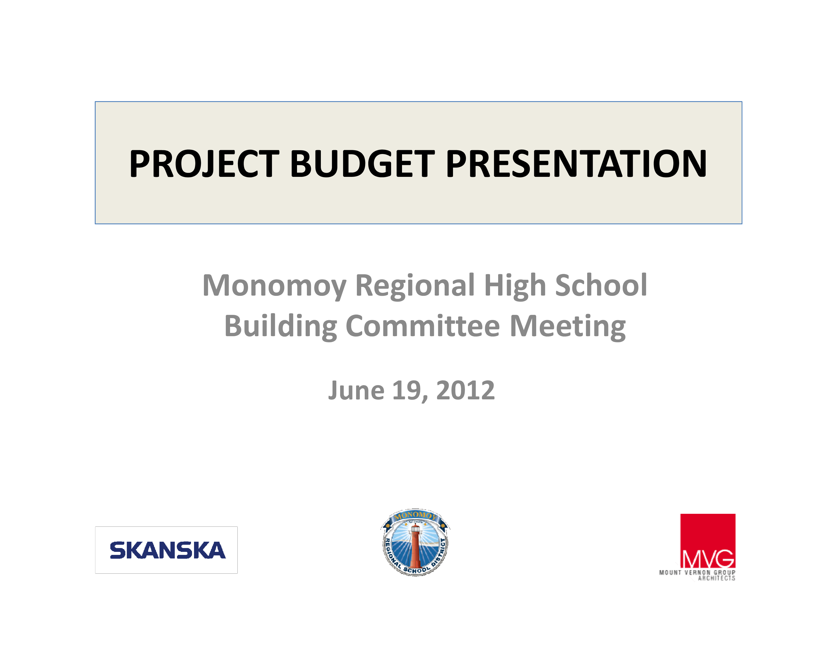 Project Budget Presentation 模板