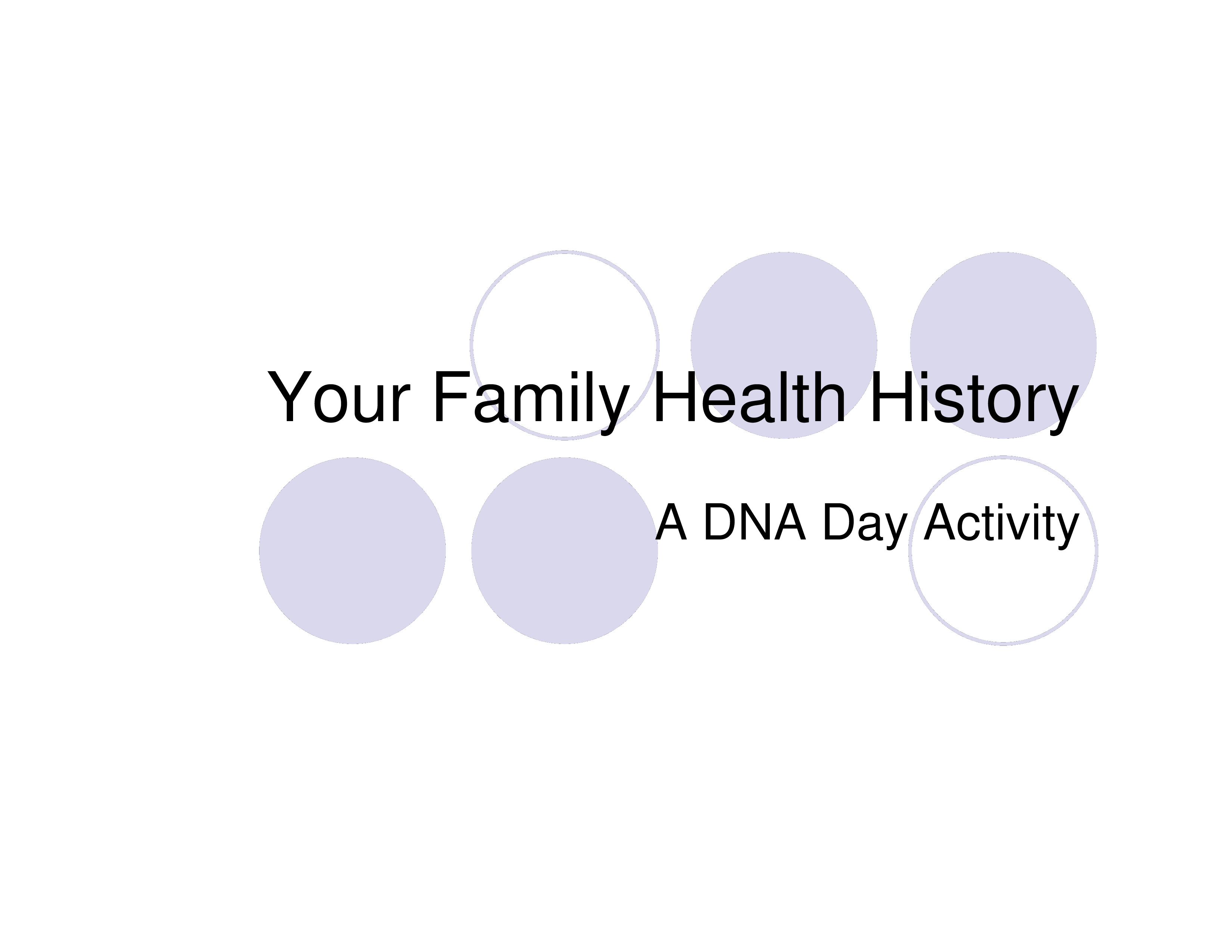 Family Health History Chart