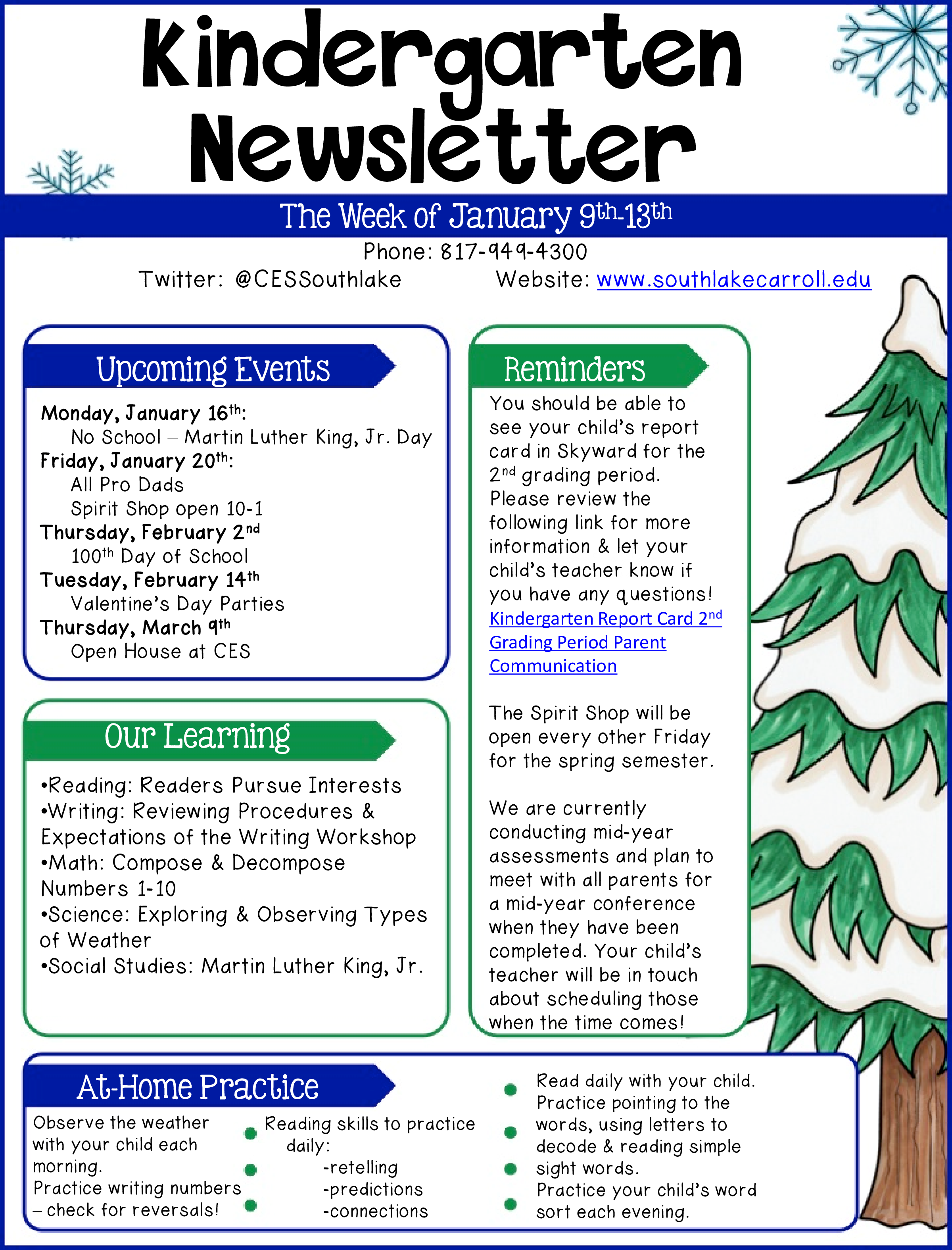 Kindergarten Newsletter example Templates at