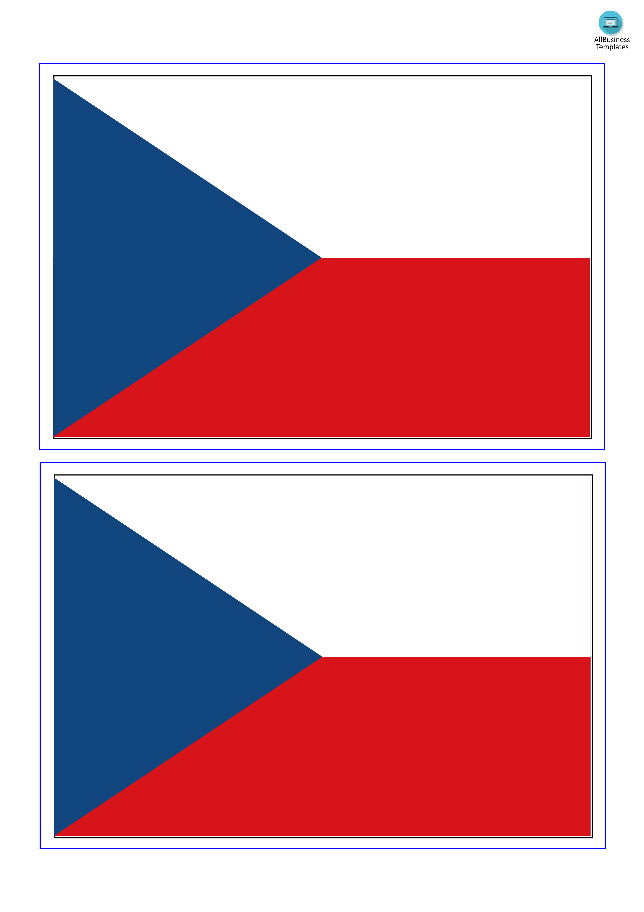 czech republic flag voorbeeld afbeelding 