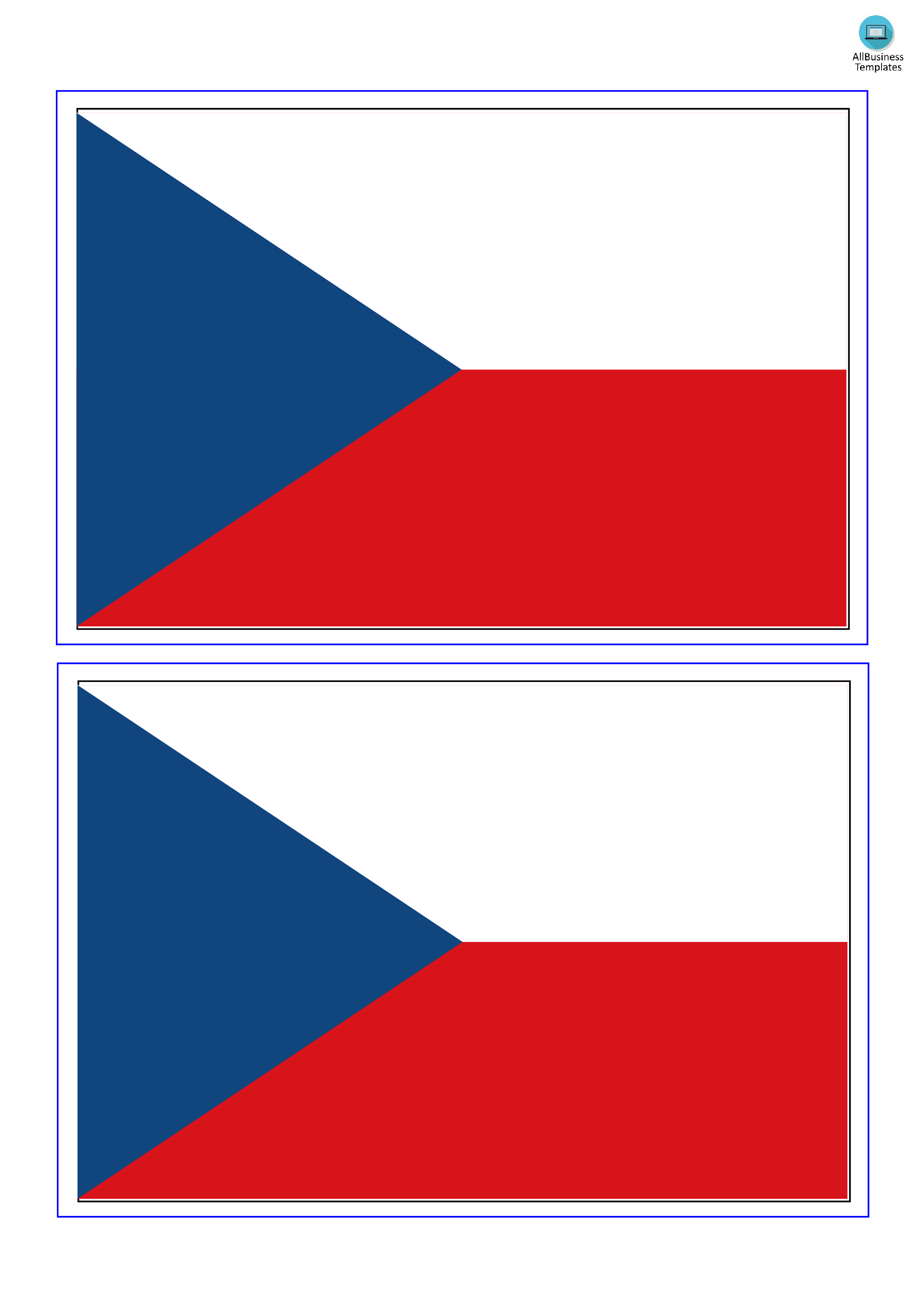 Czech Republic Flag 模板