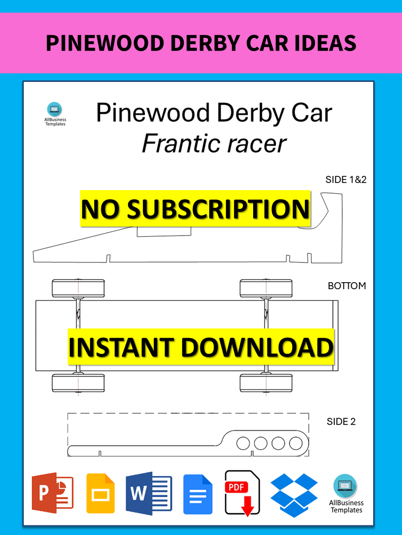 Pinewood Derby Car Ideas 模板