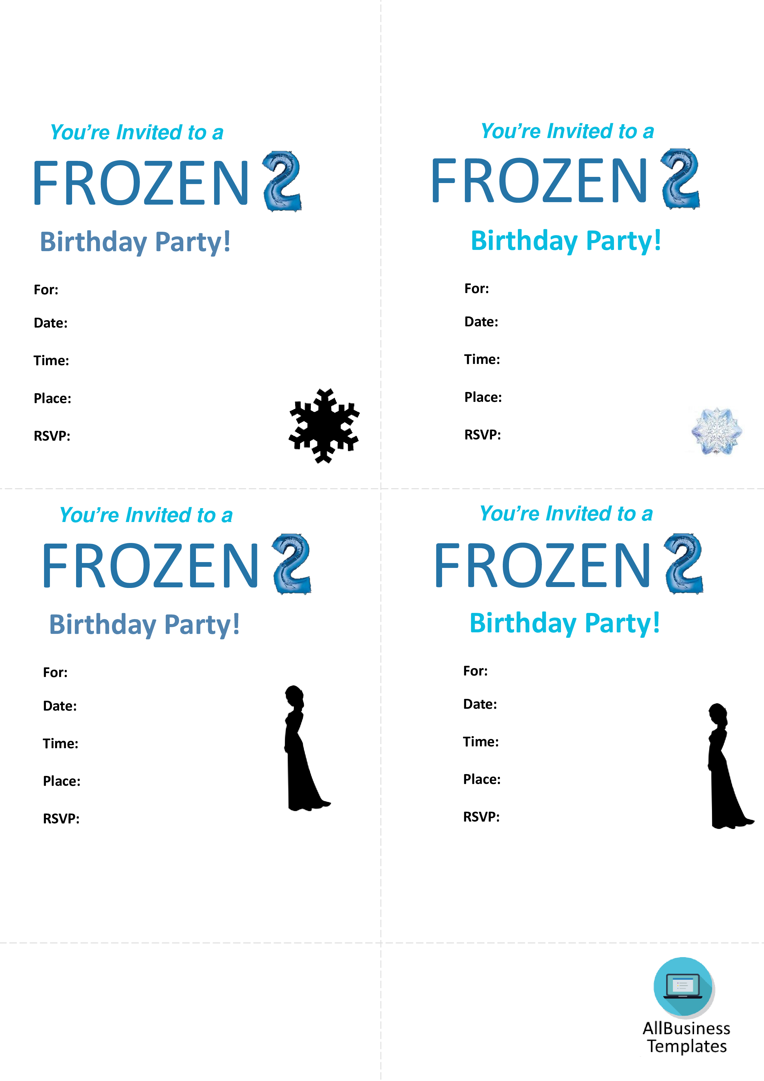 Frozen Birthday Invitation Template from www.allbusinesstemplates.com