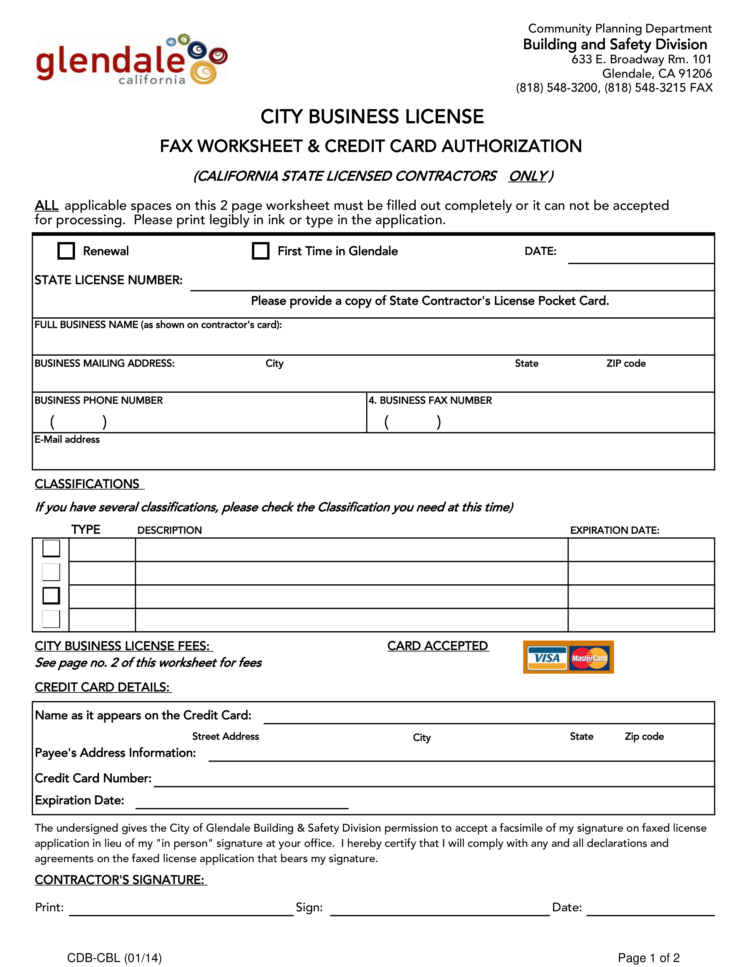 business fax modèles