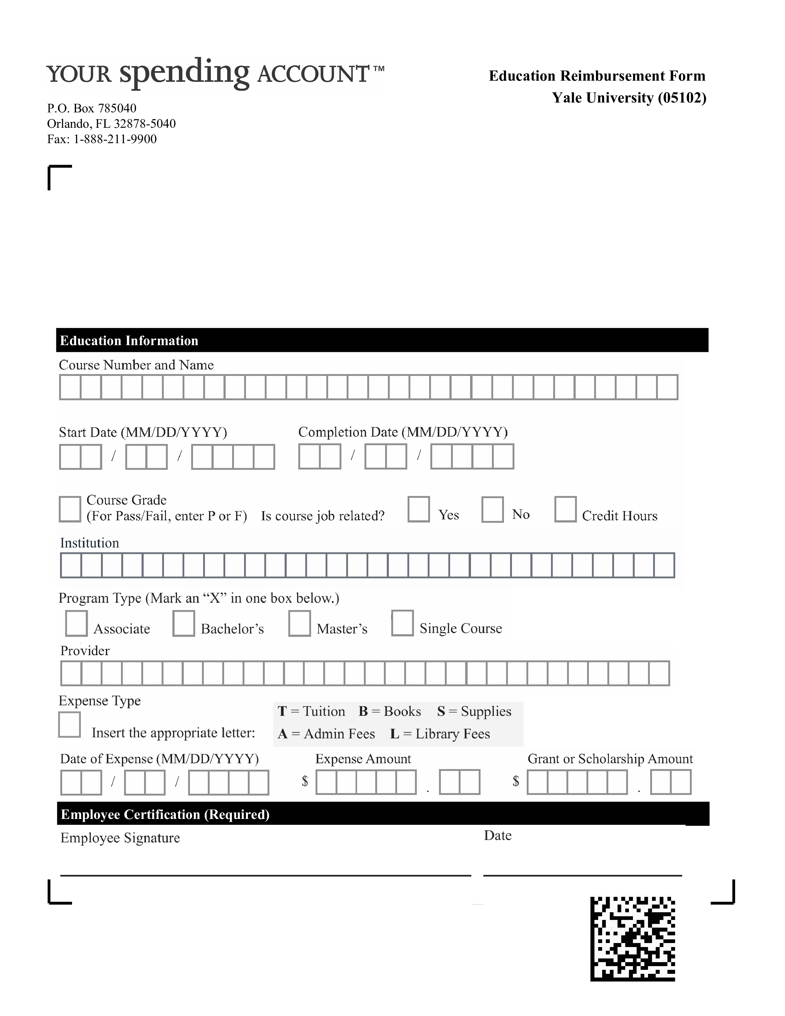 Education Reimbursement Form main image