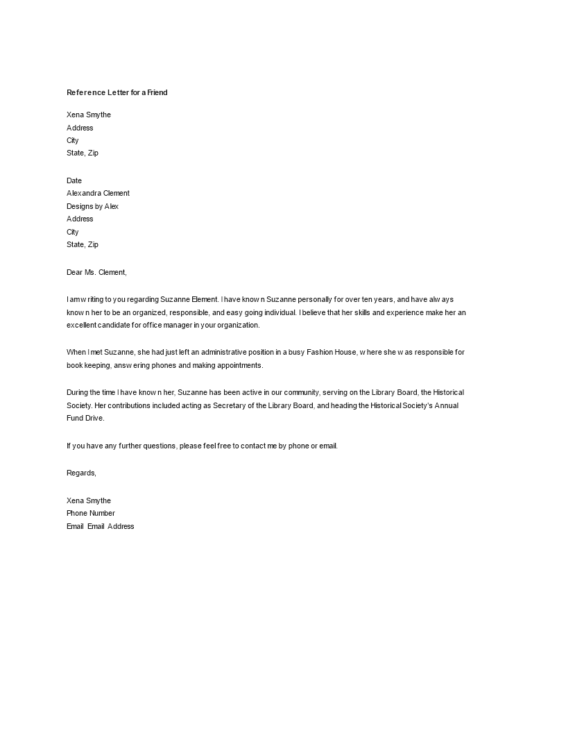 Letter Of Recommendation Office Manager from www.allbusinesstemplates.com