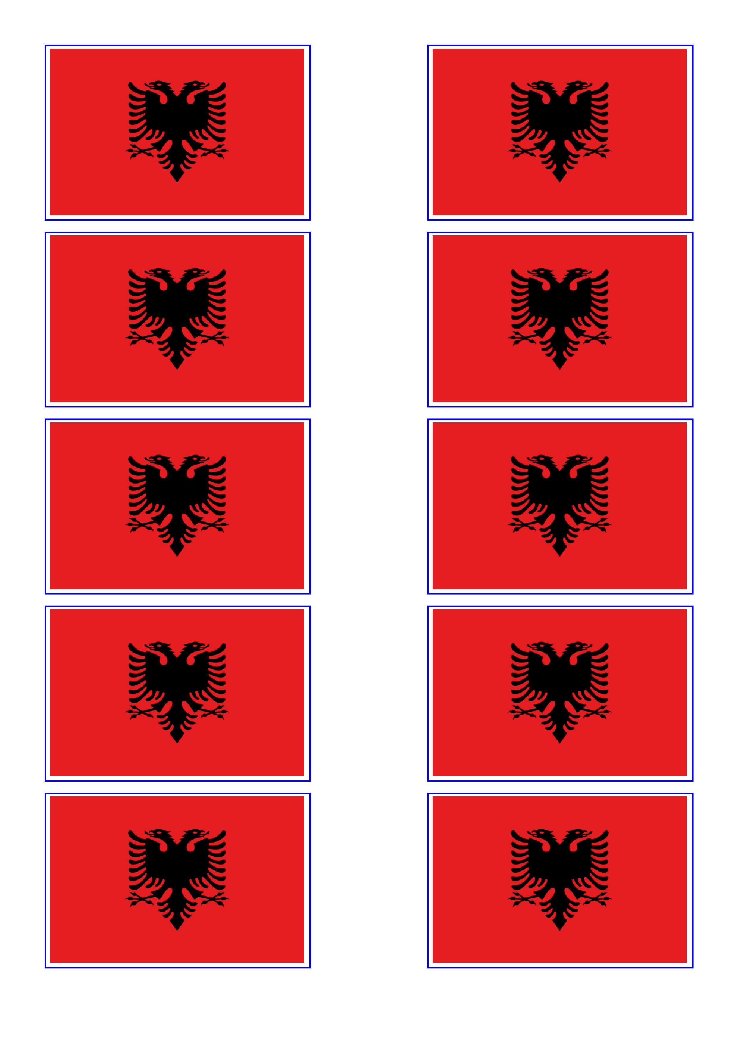 Albania Printable Flag | Templates at allbusinesstemplates.com