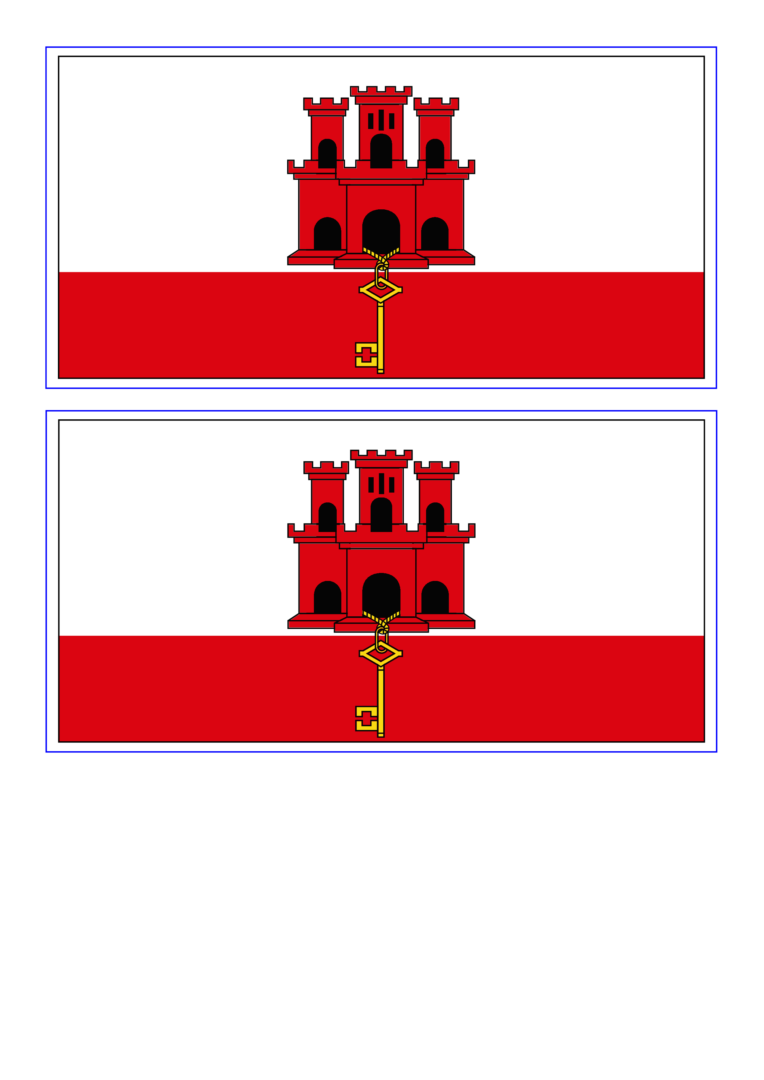 Flag of Gibraltar 模板