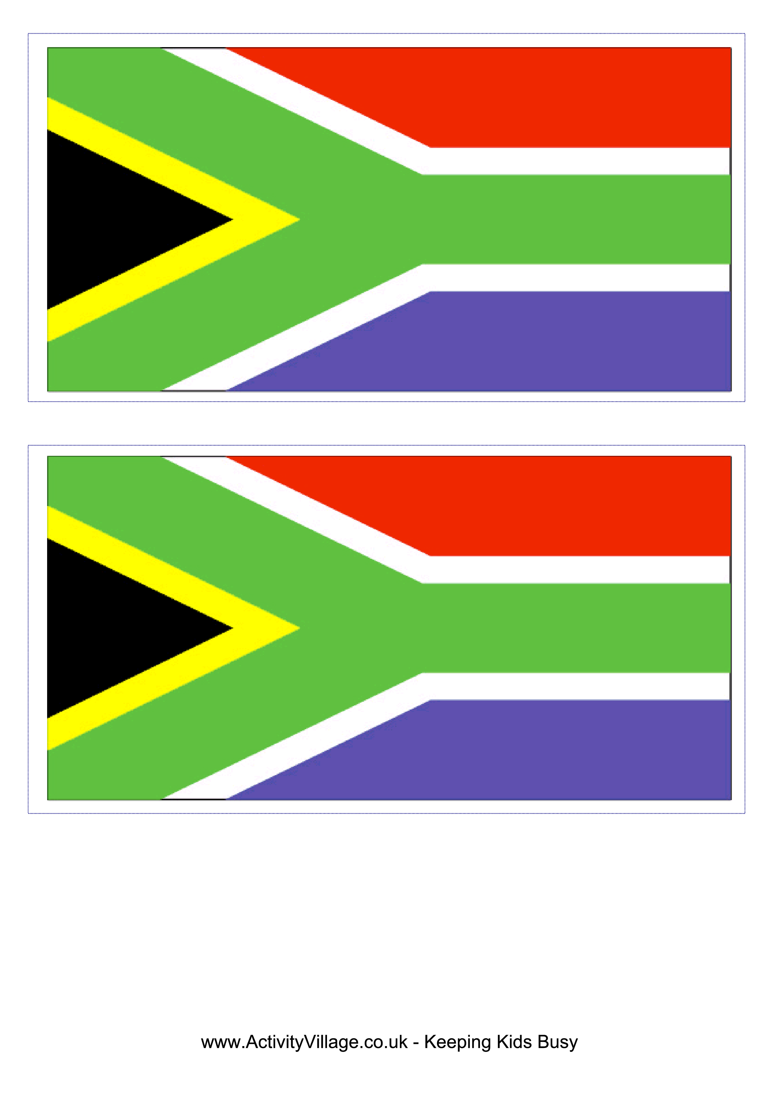 South African Flag Templates At