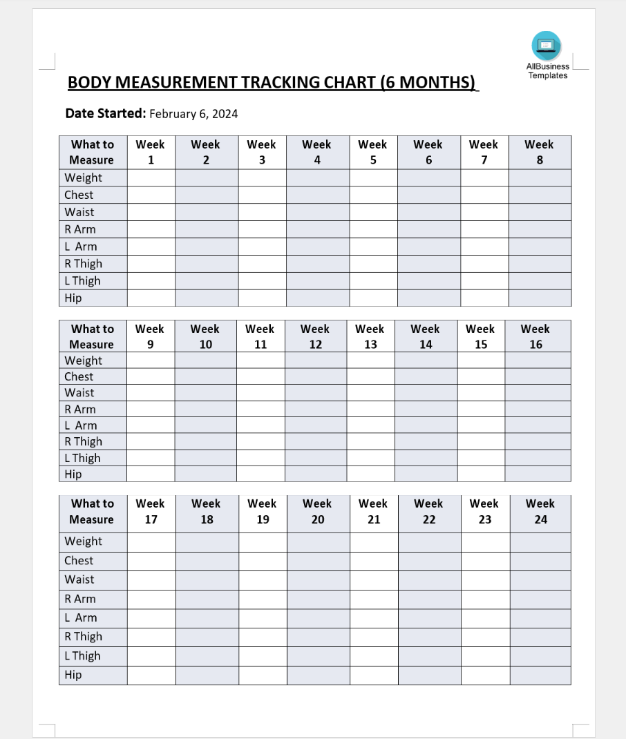 Measurement Body | Templates at allbusinesstemplates.com