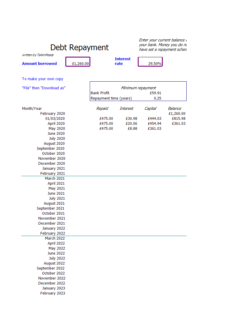 debt snowball spreadsheet excel worksheet Hauptschablonenbild