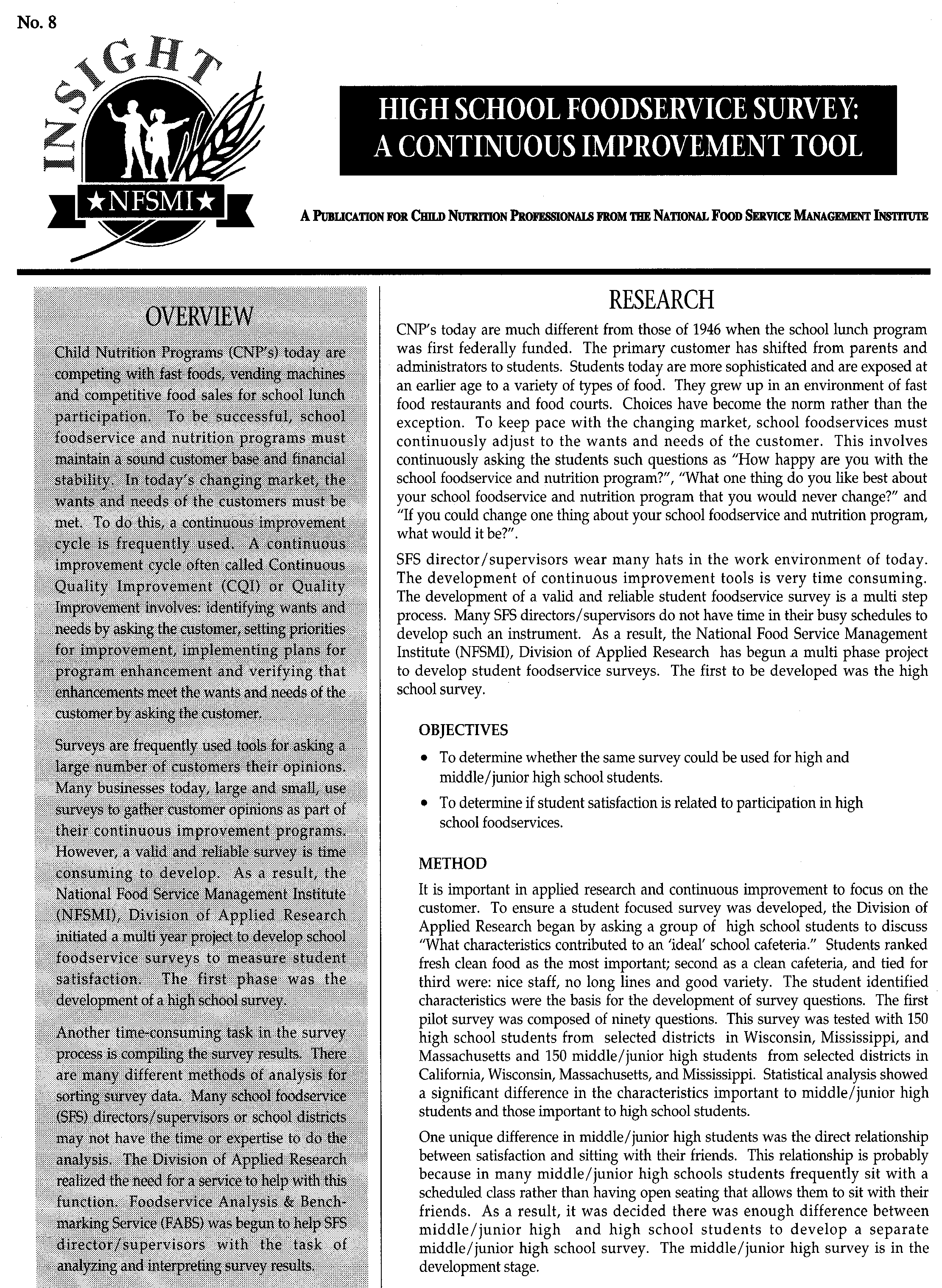 school food satisfaction survey template