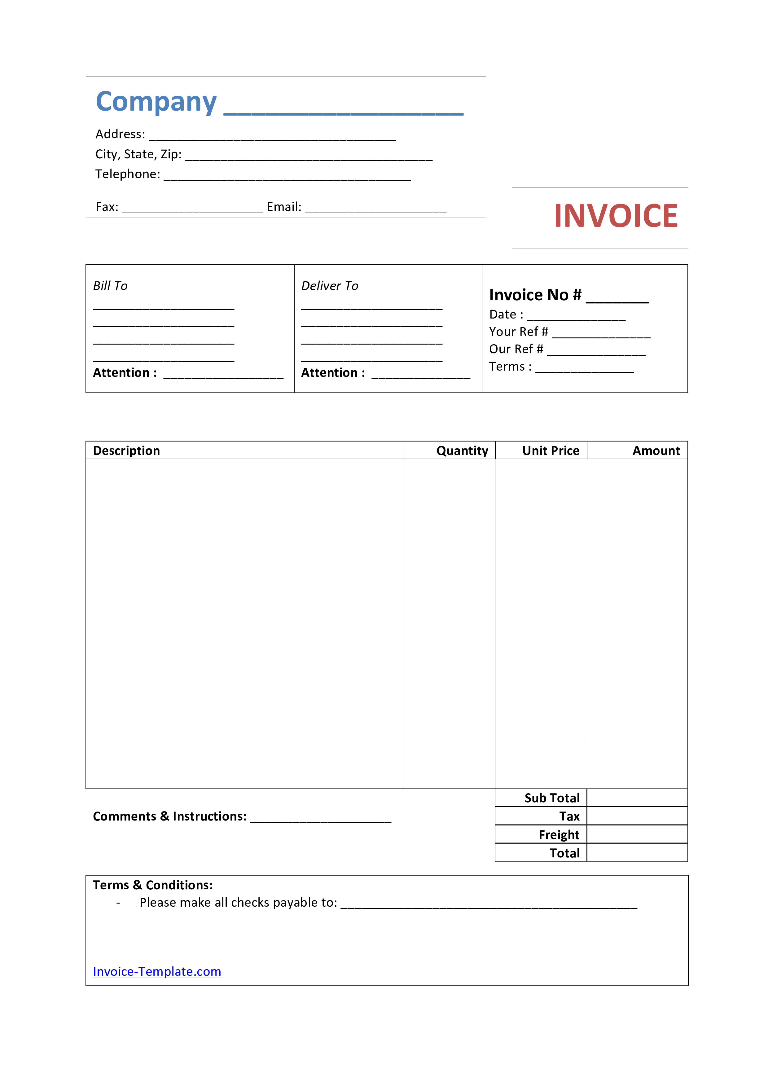 Simple Bakery Invoice Templates At Allbusinesstemplates Com