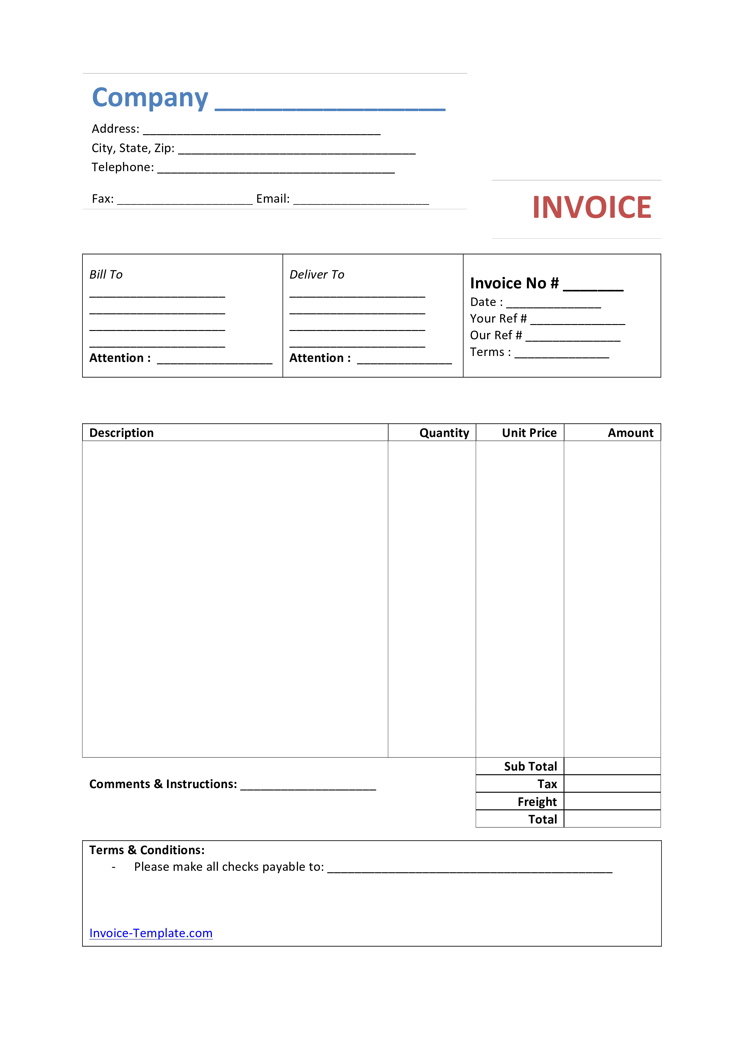 Simple Bakery Invoice main image