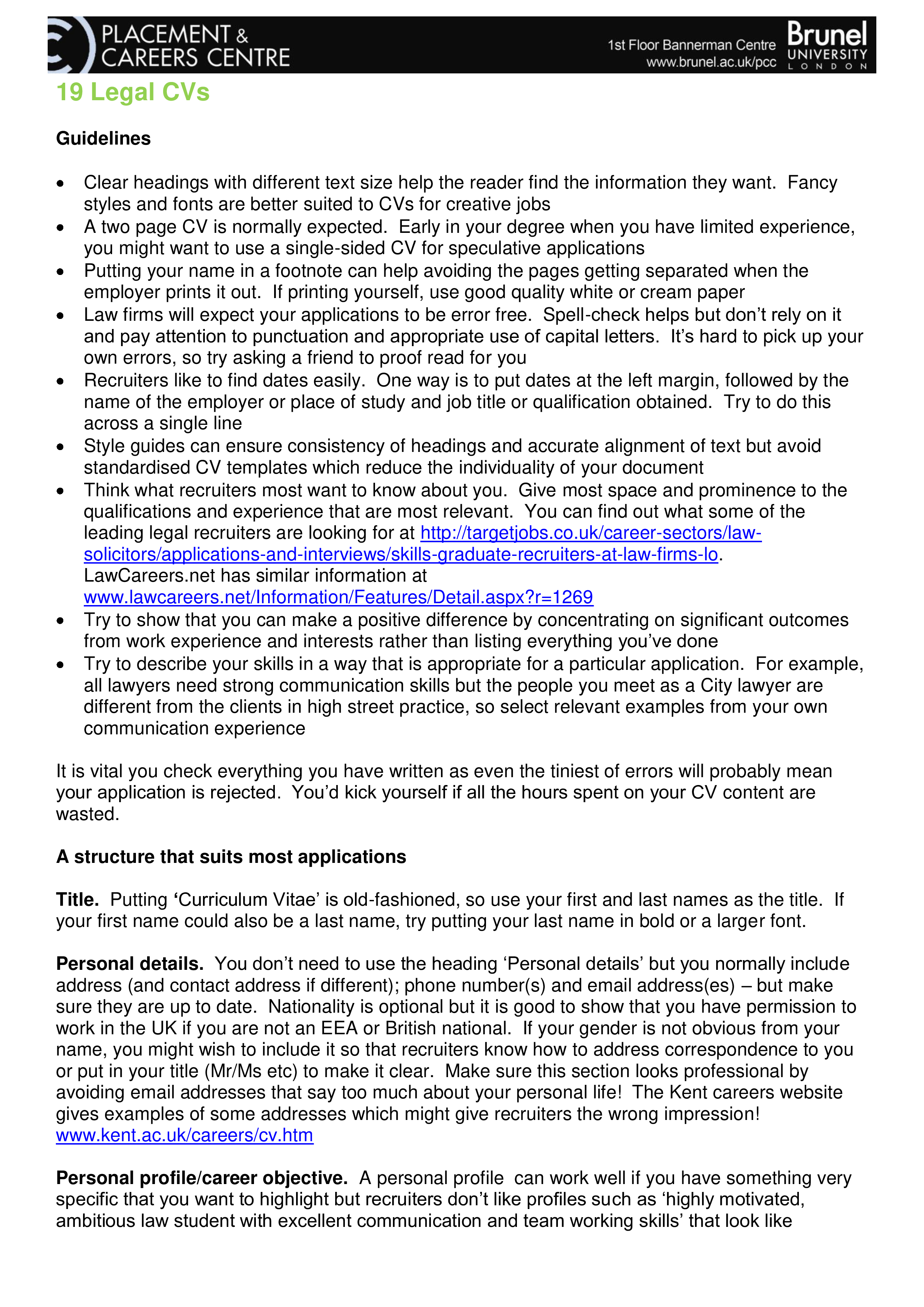 legal cv guidelines Hauptschablonenbild