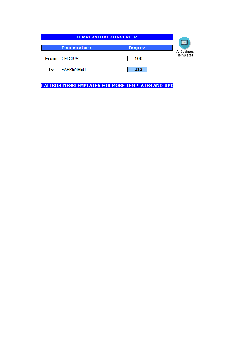 Temperature Converter 模板