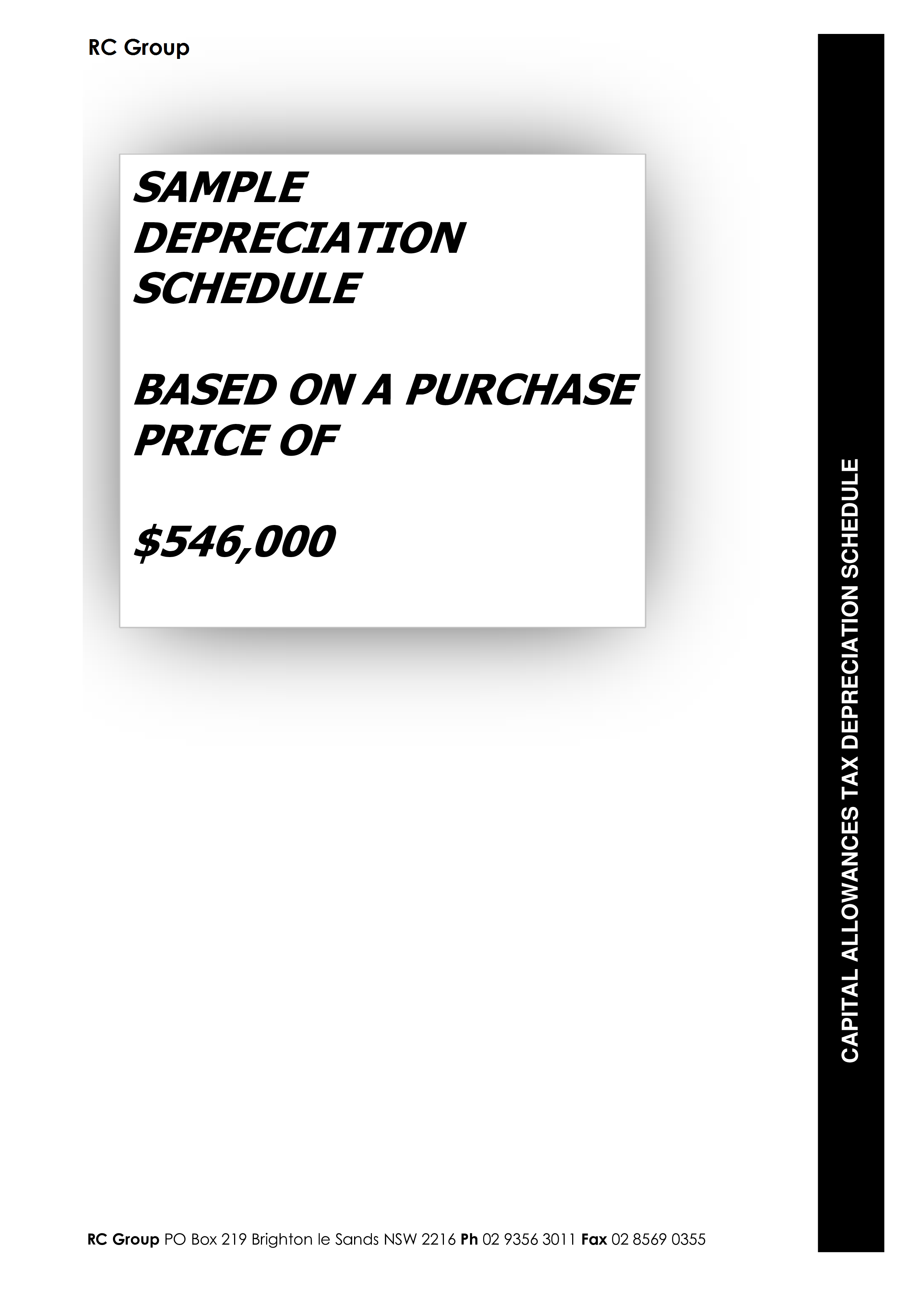 depreciation schedule Hauptschablonenbild