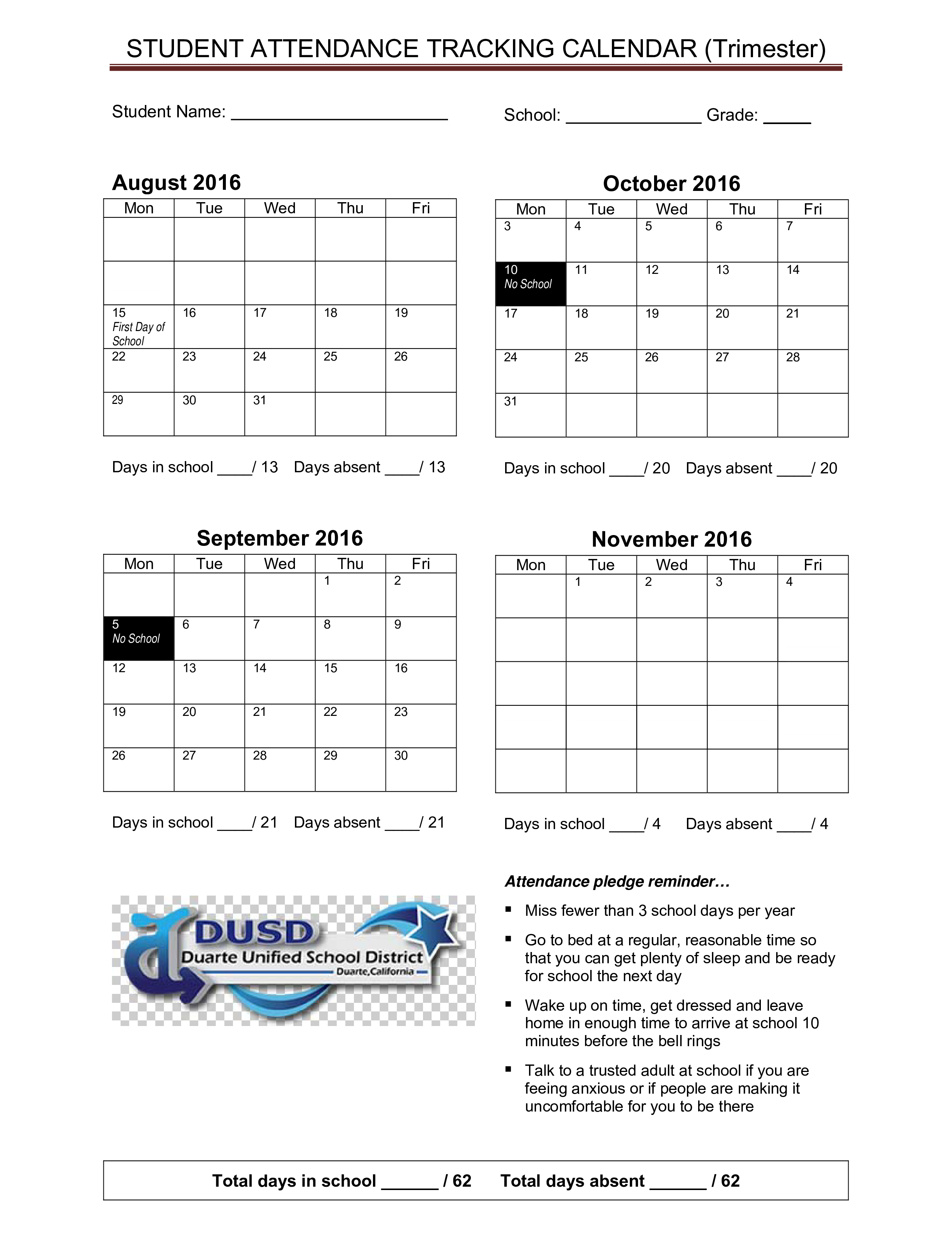 attendance tracking plantilla imagen principal