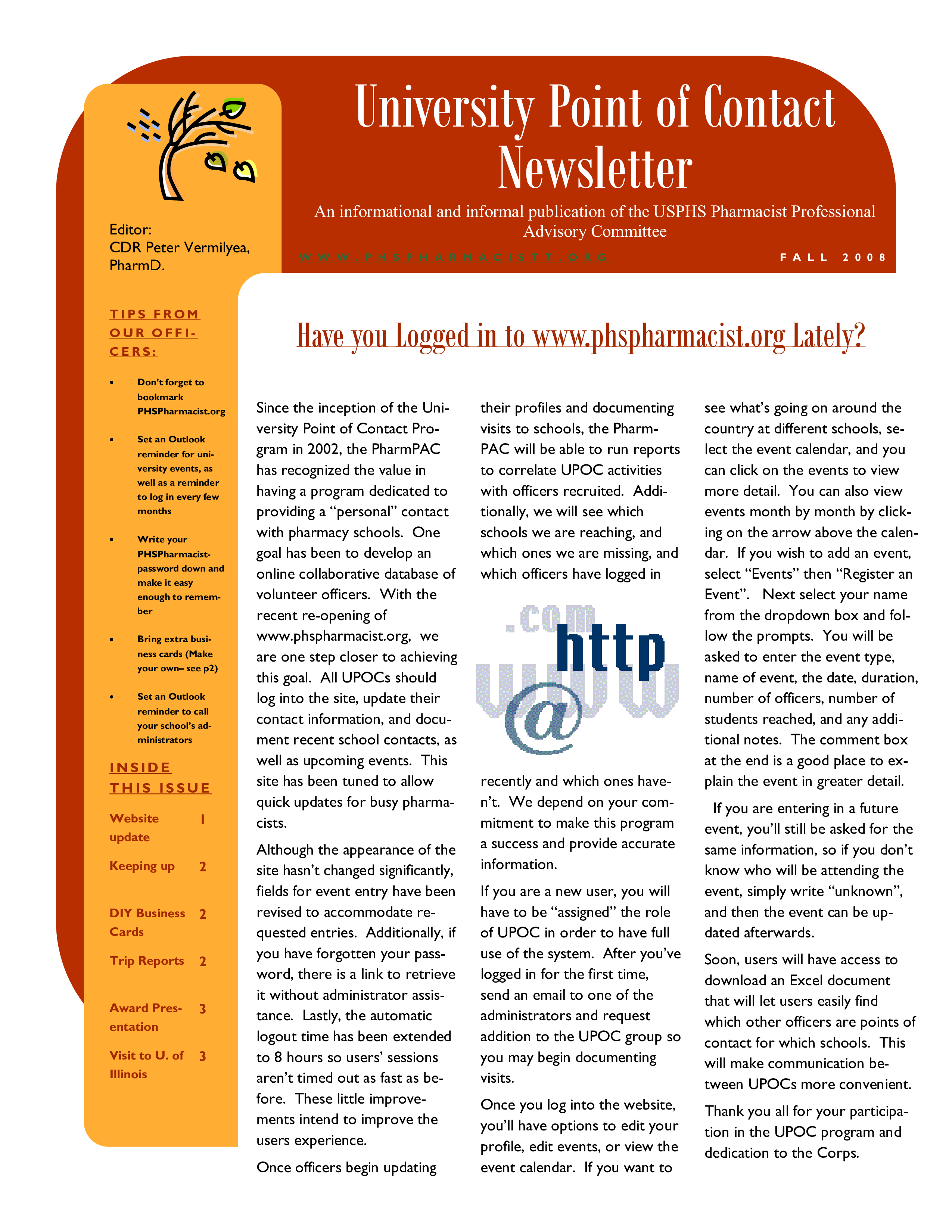 pharmacy news letter fall template