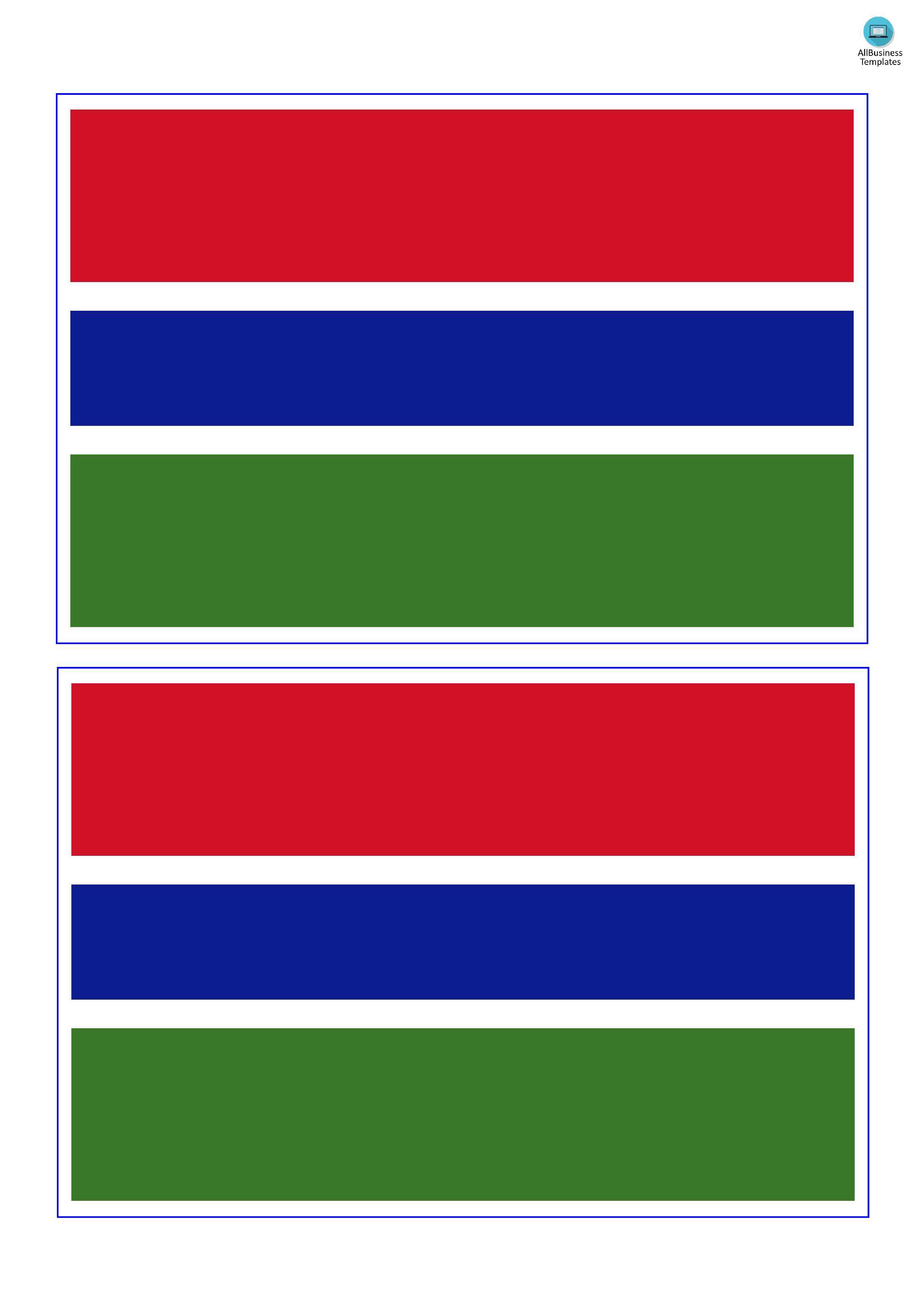 Gambia Flag 模板