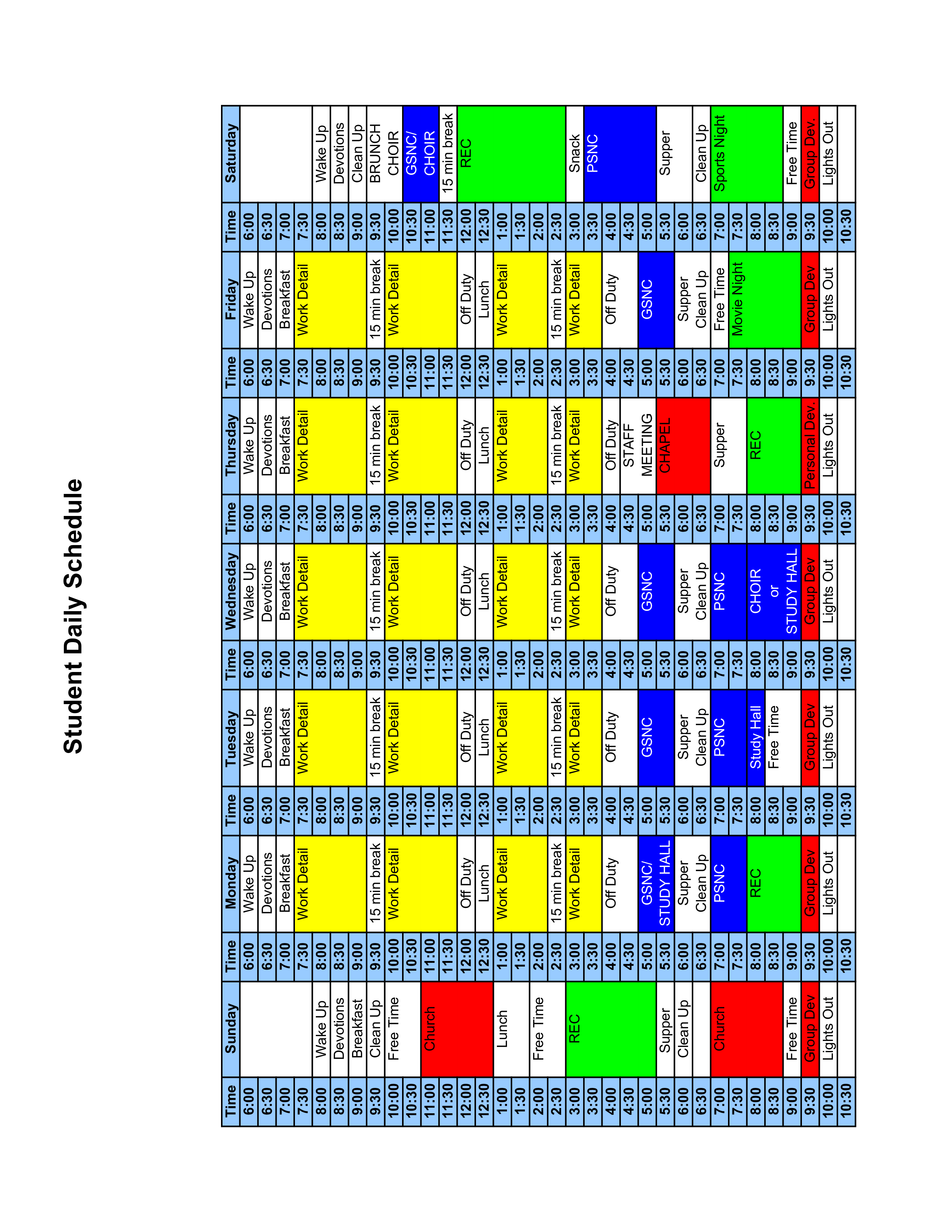 Student Daily Schedule main image