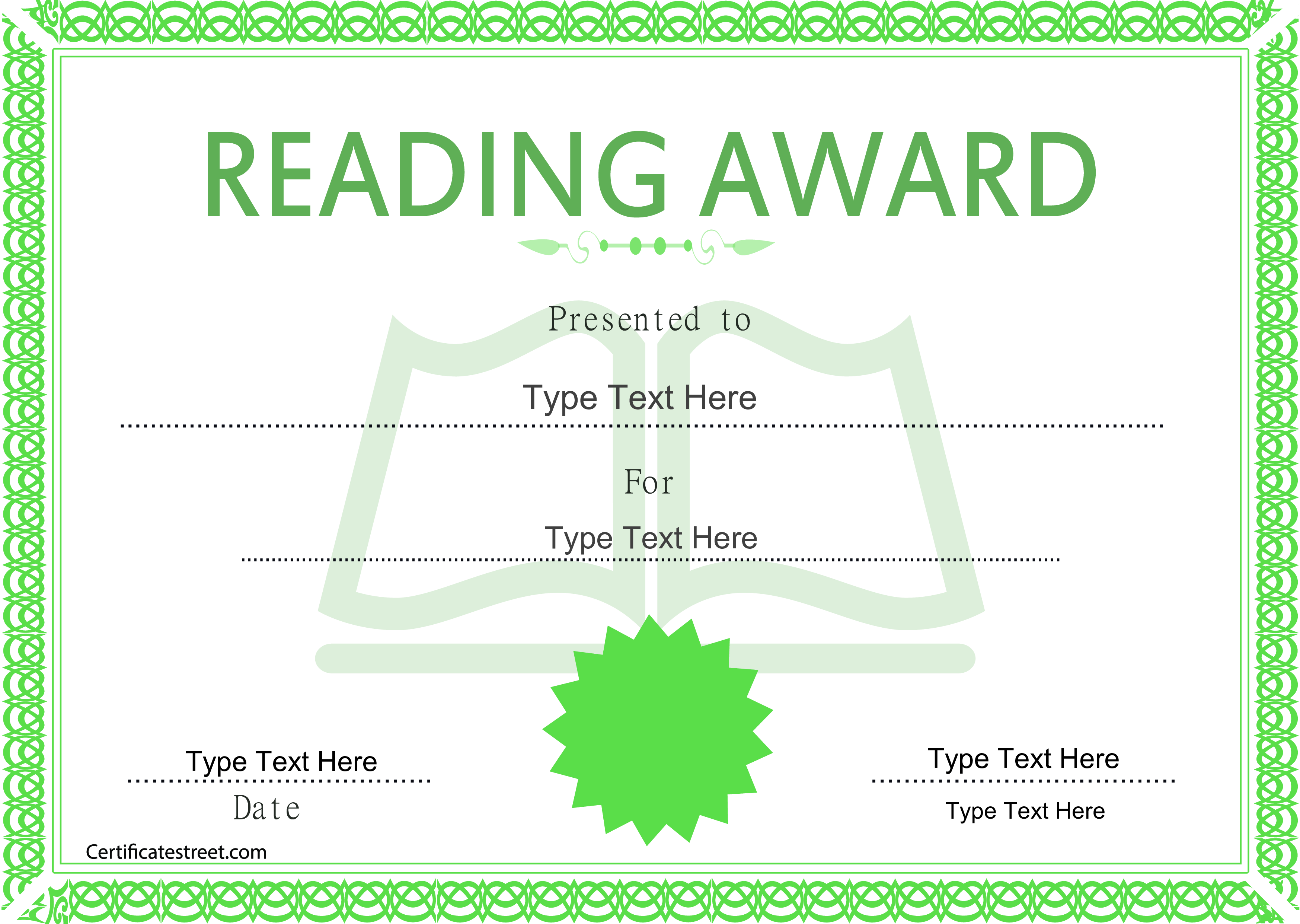 Reading certificate