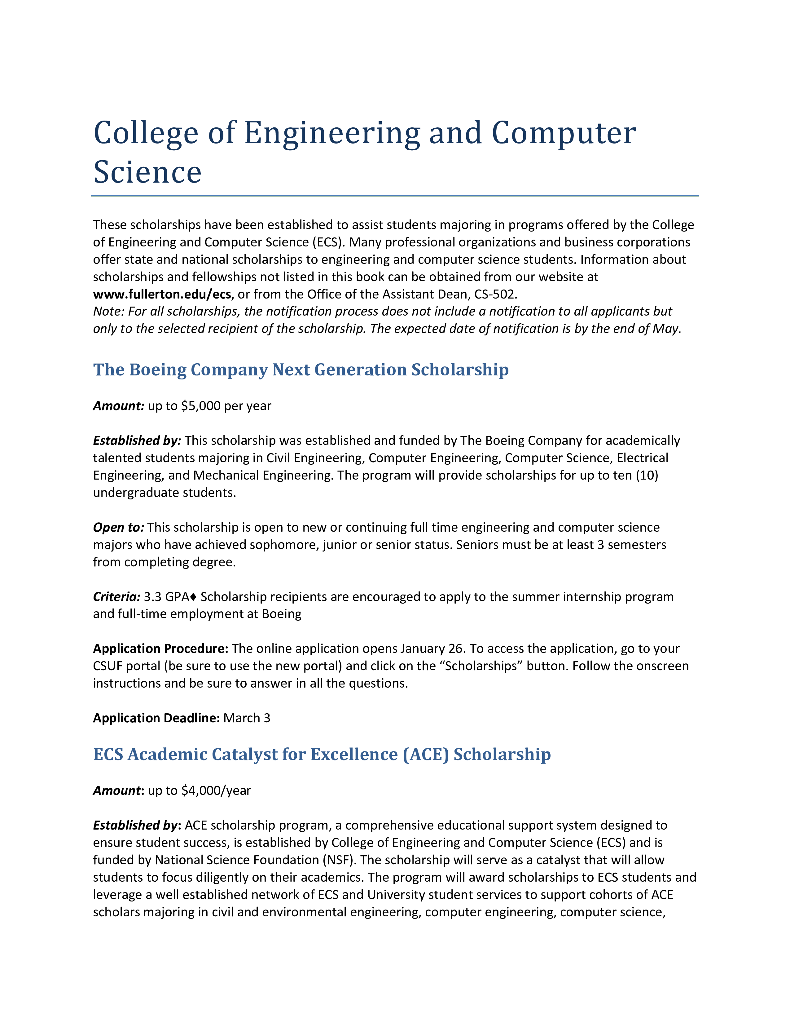 Computer engineering admission essay