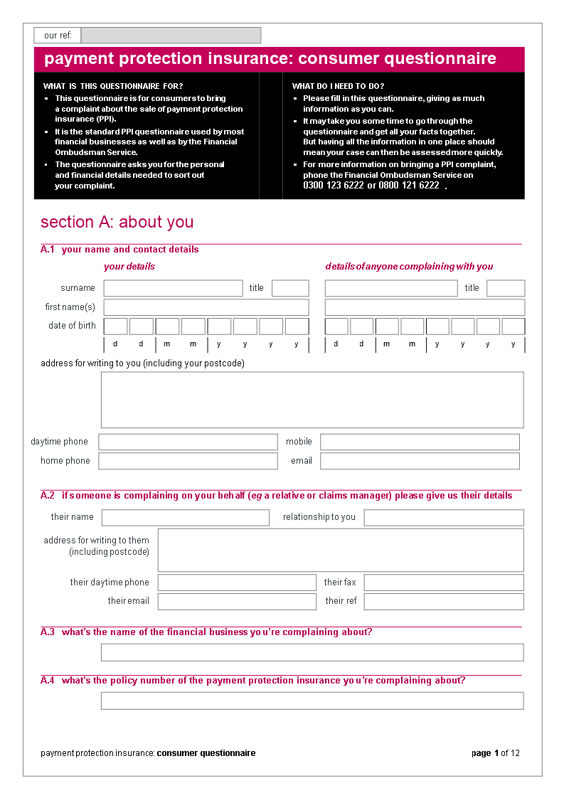 consumer questionnaire voorbeeld afbeelding 