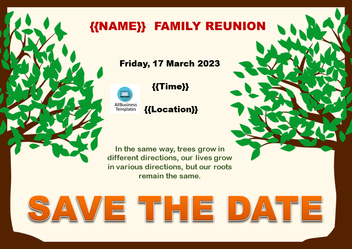 Family Tree Flyer 模板