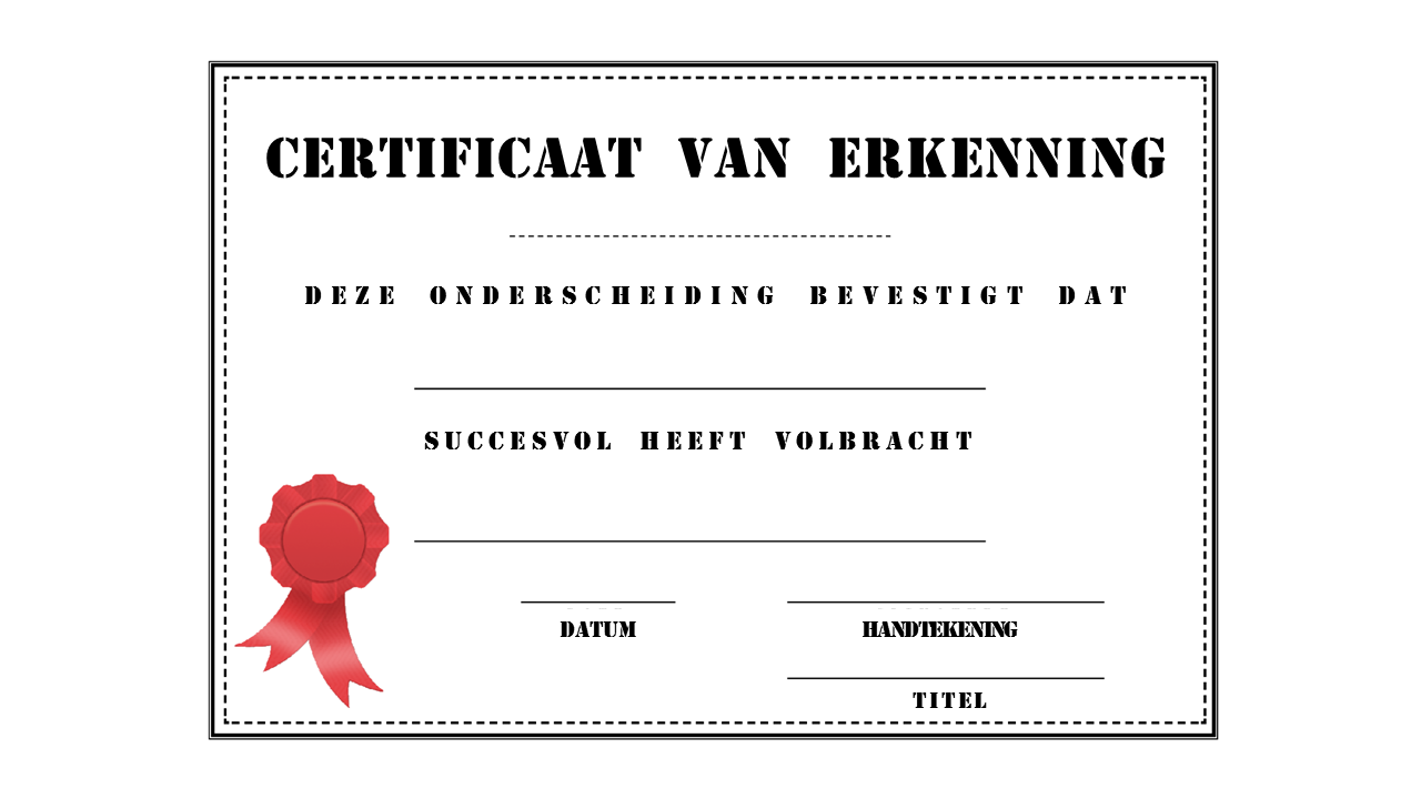 Certificaat van Voltooiing template main image