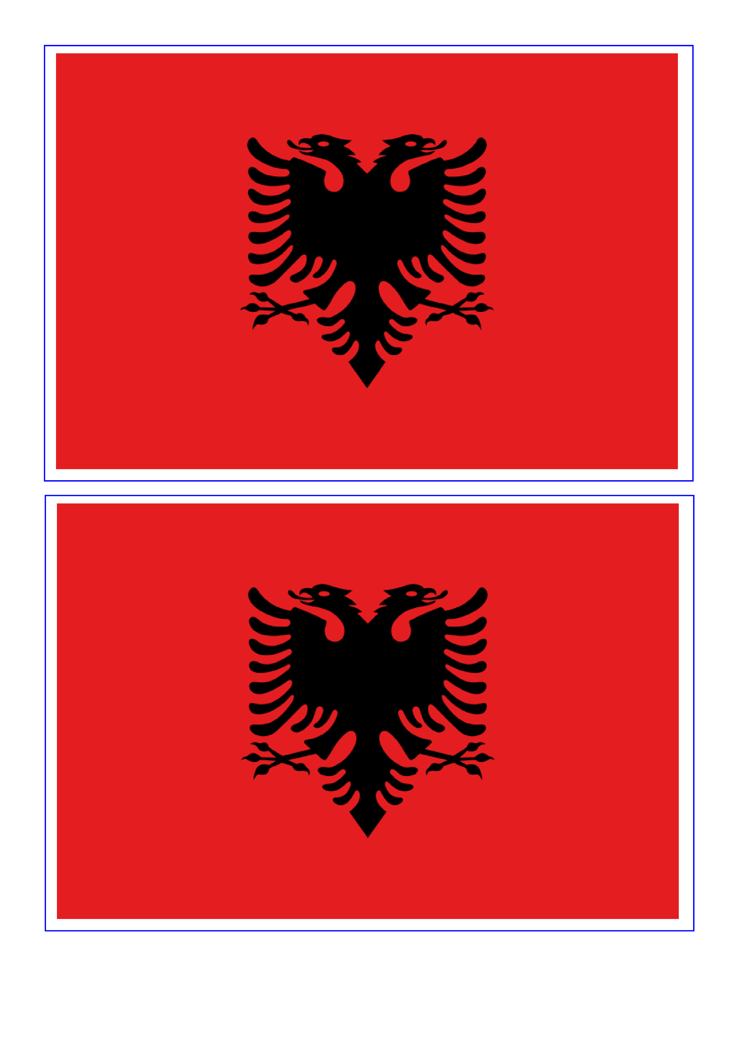 Albania Printable Flag 模板