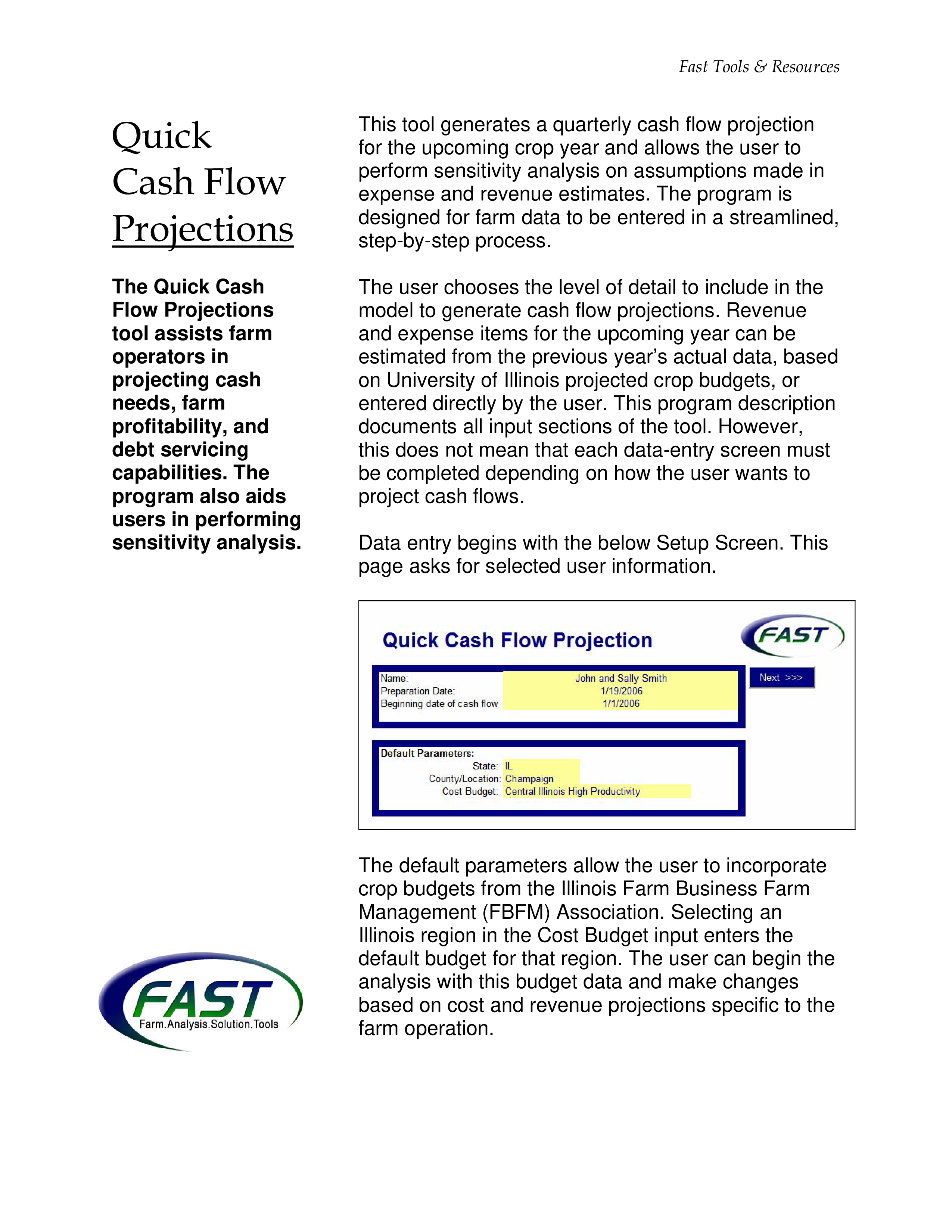 cash flow projection chart Hauptschablonenbild