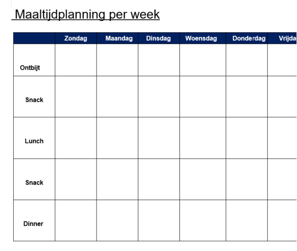 Maaltijdplanning Kalender main image