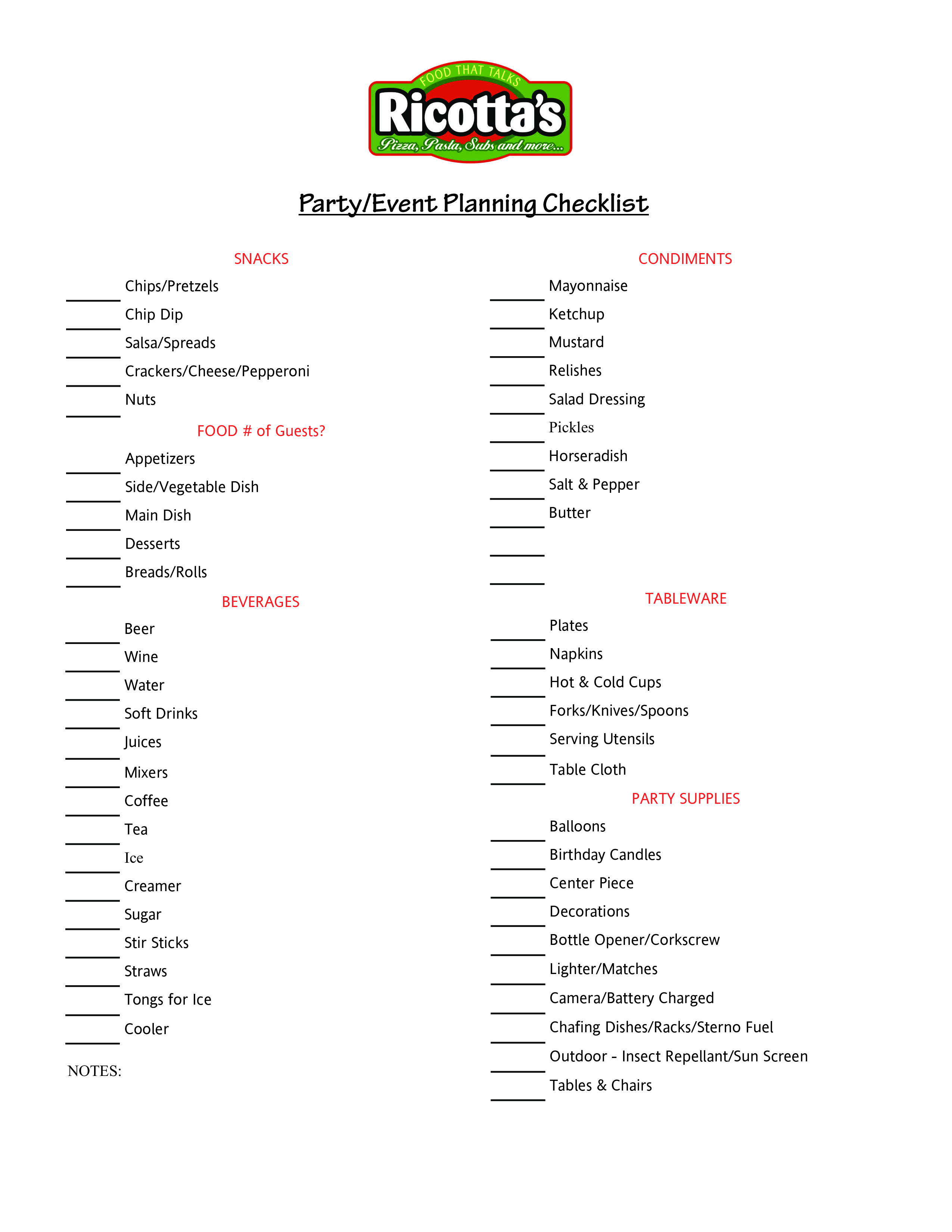 Party Event Planning Checklist main image