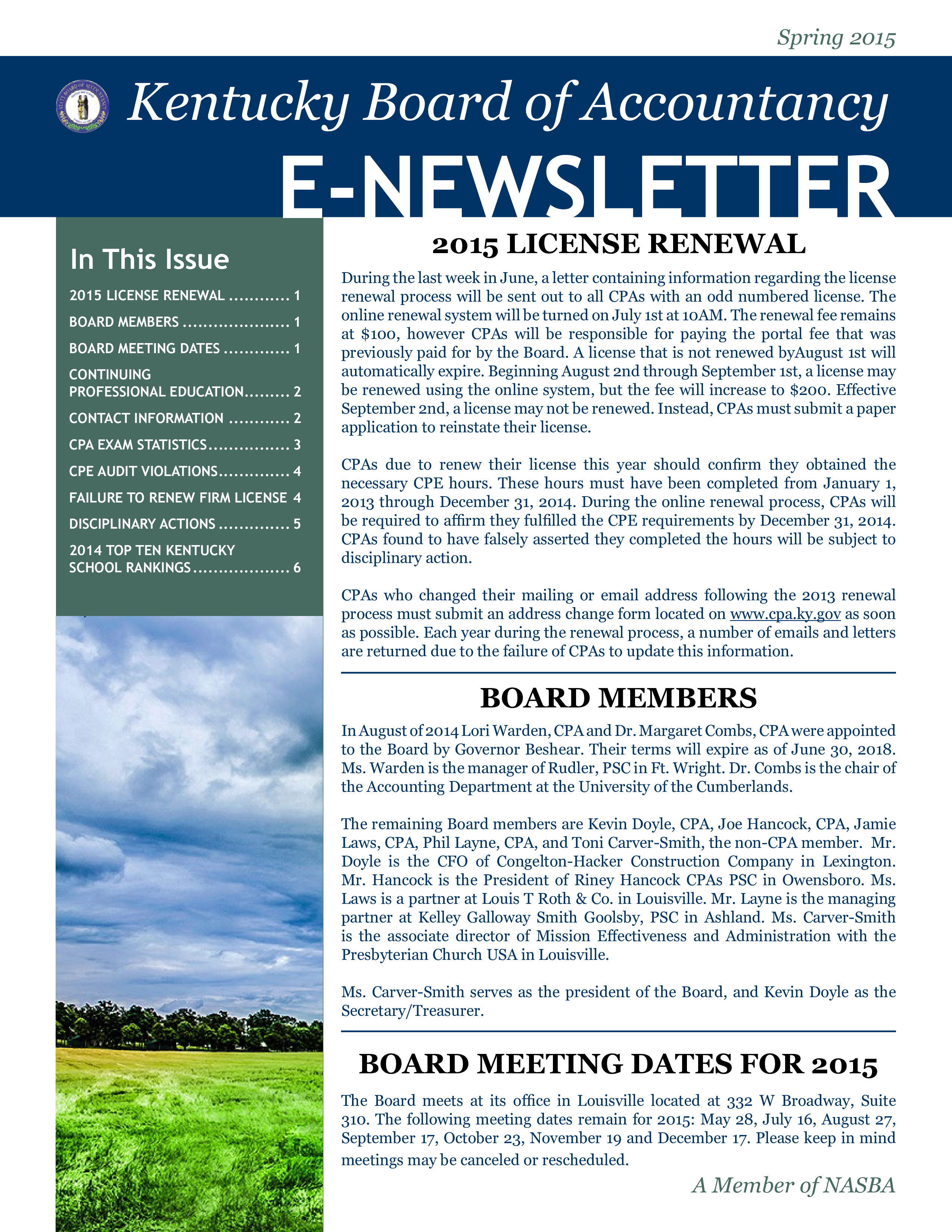  Board Of Accountancy Newsletter Allbusinesstemplates