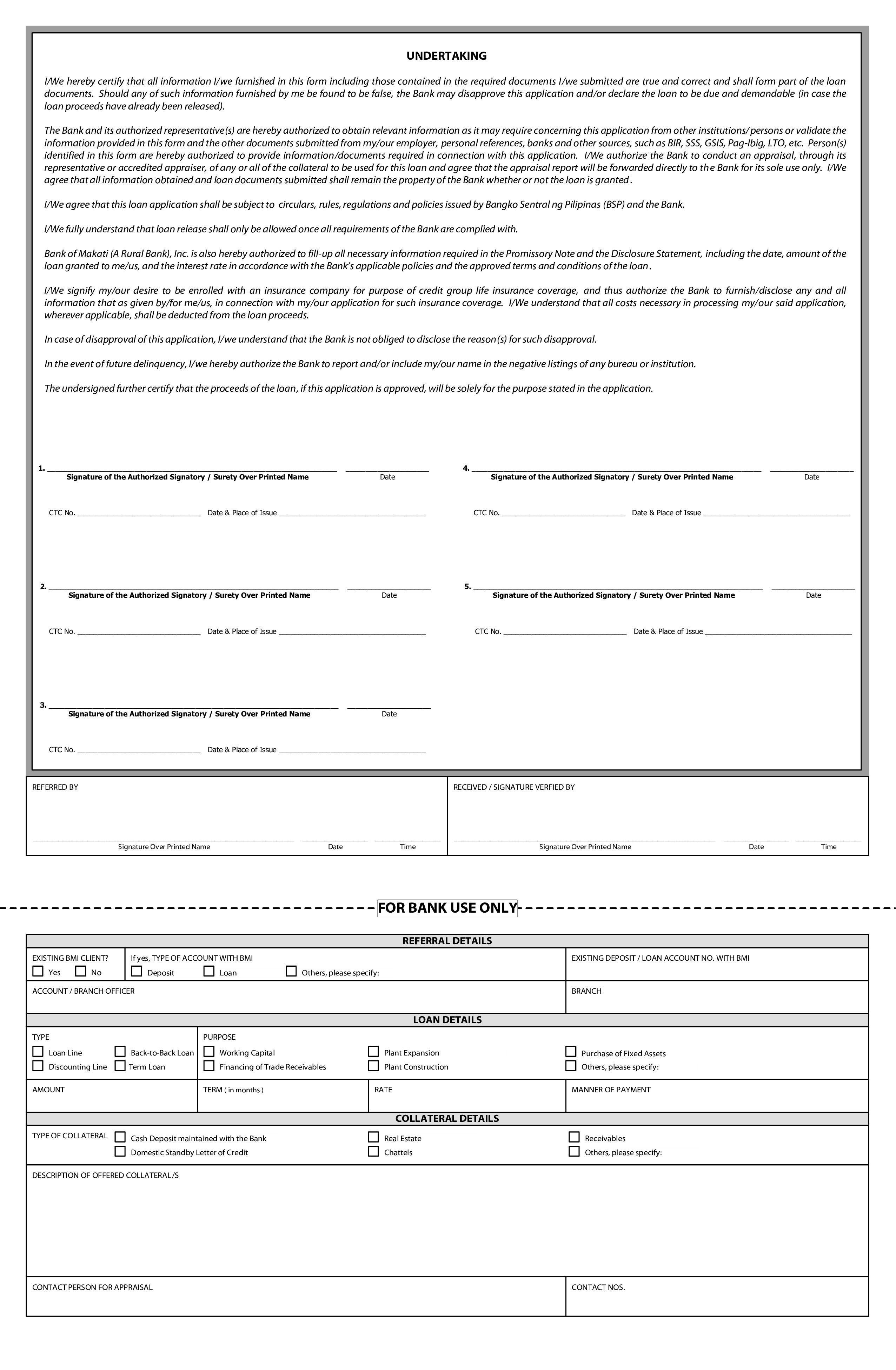 Credit Application Form For Business Loan | Templates at ...
