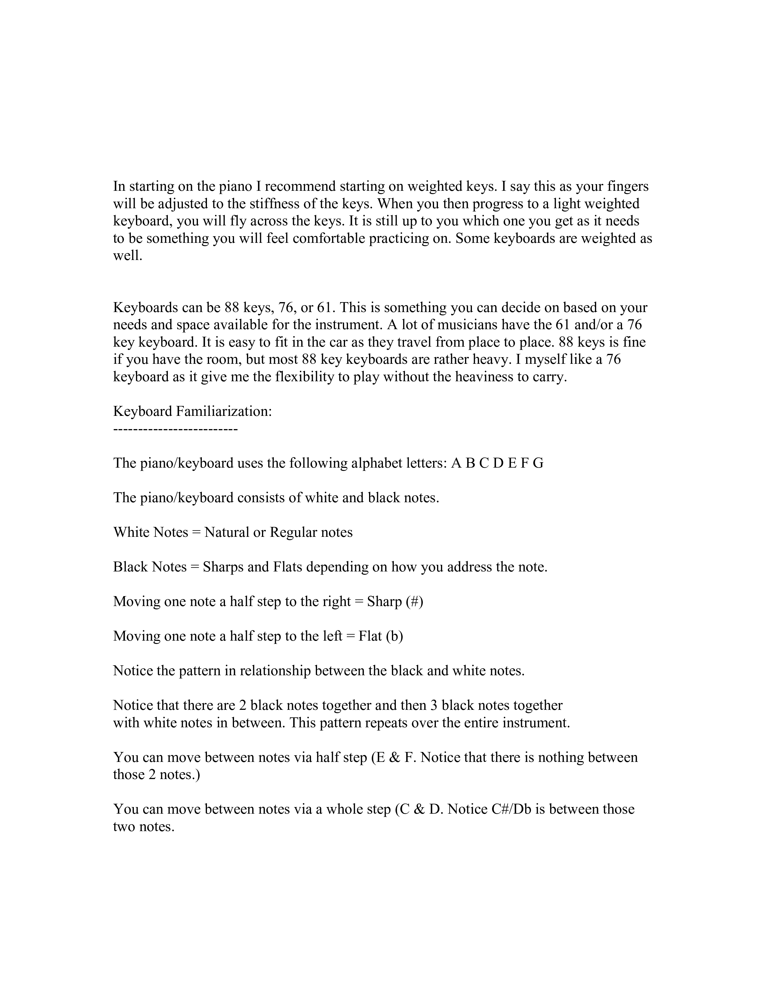 Keyboard Piano Notes Chart | Templates at allbusinesstemplates.com