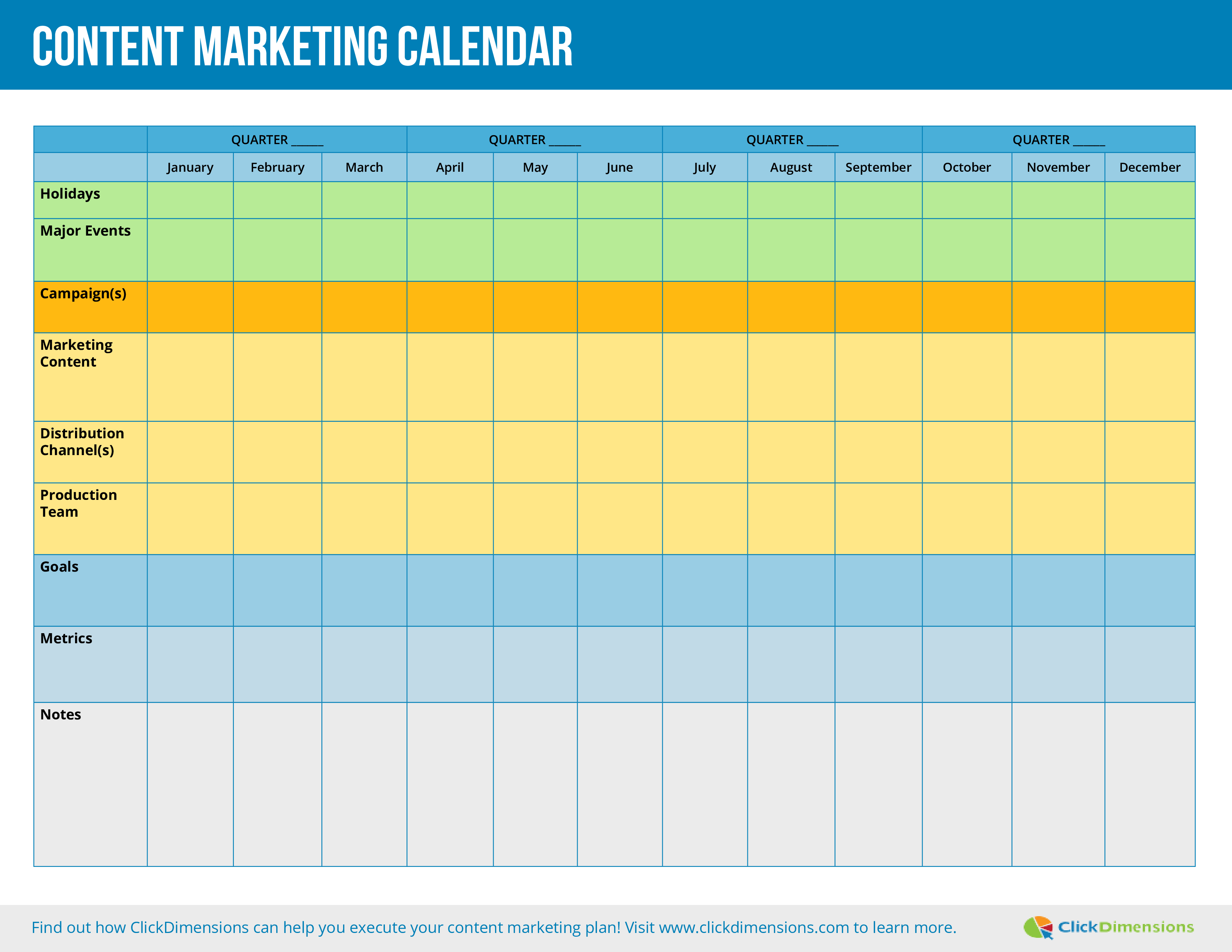 Content Marketing Calendar main image